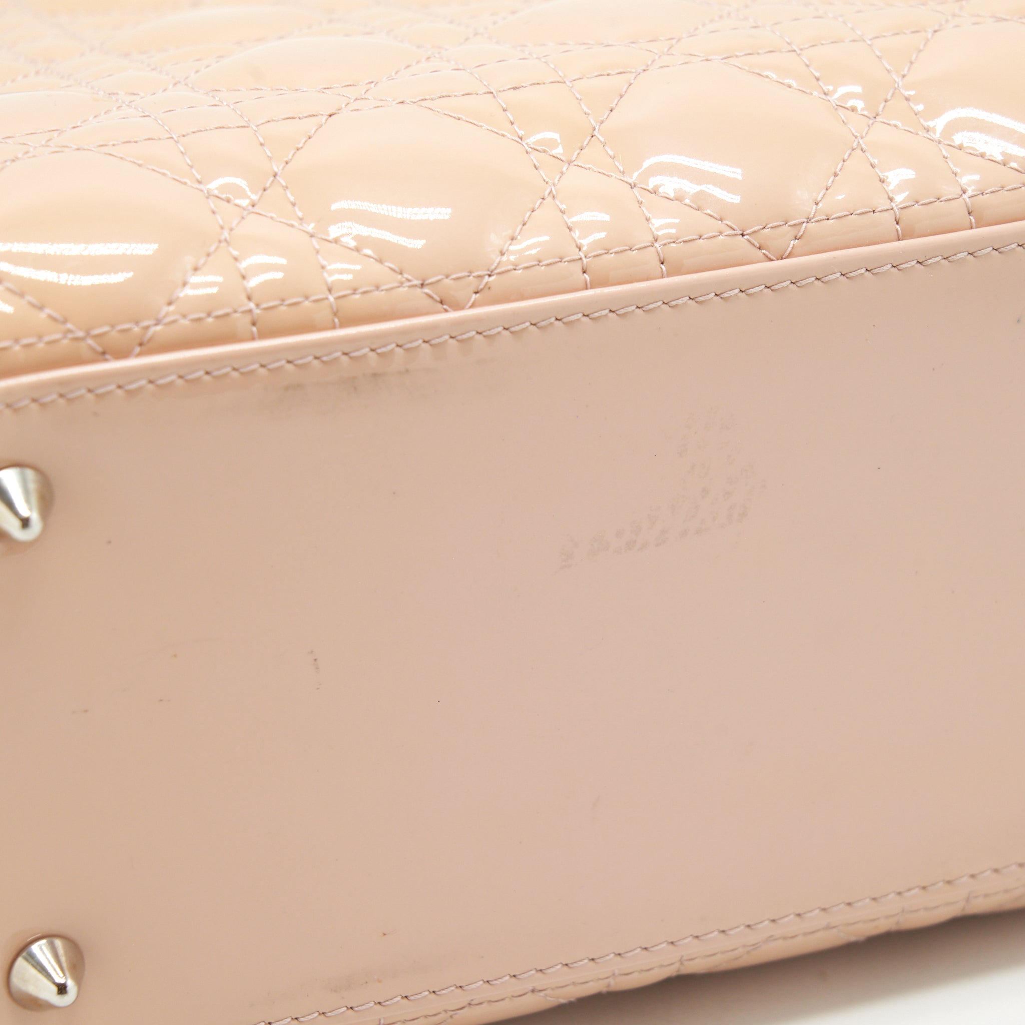 DIOR MEDIUM LADY DIOR BAG PATENT LIGHT PINK SHW