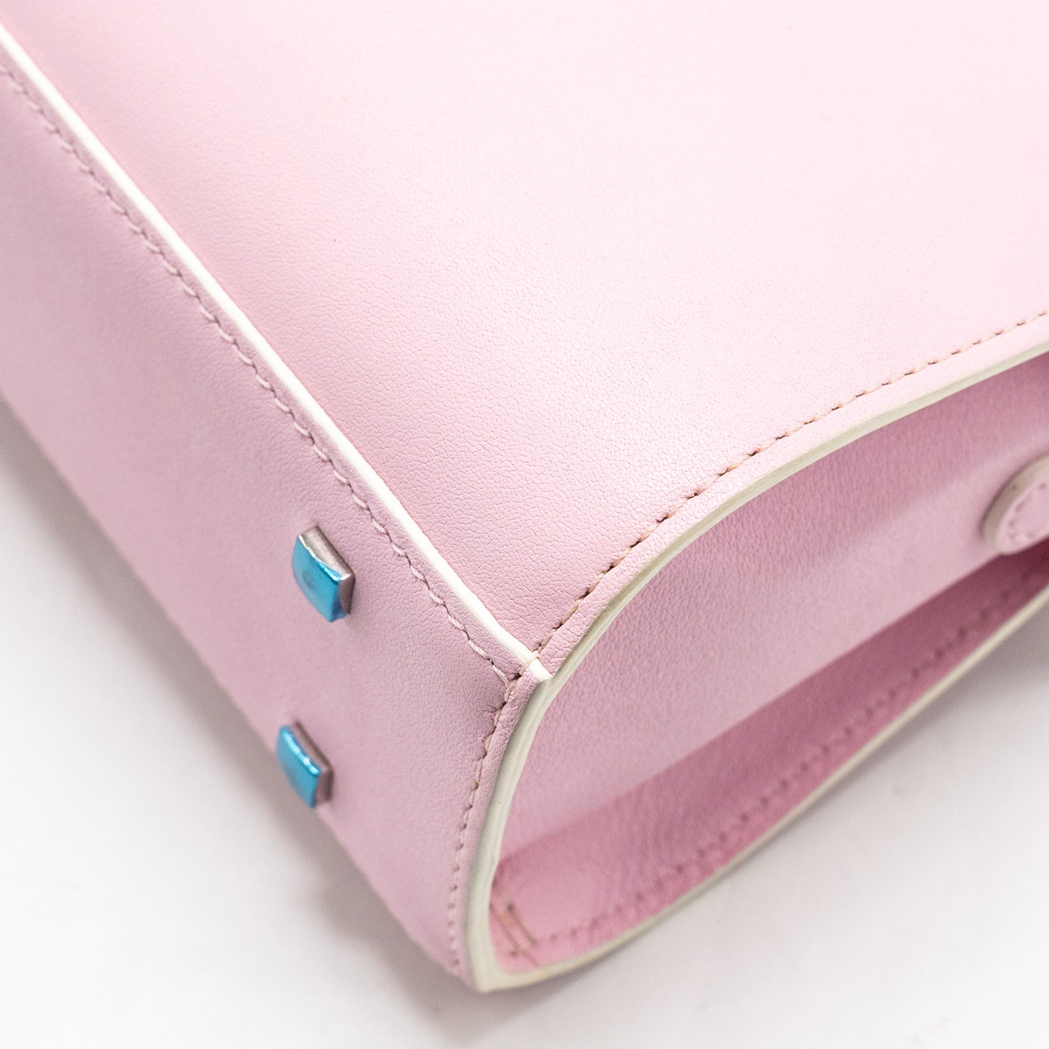 DELVAUX SMALL TEMPETE TOTE BAG CALFSKIN LIGHT PINK SHW