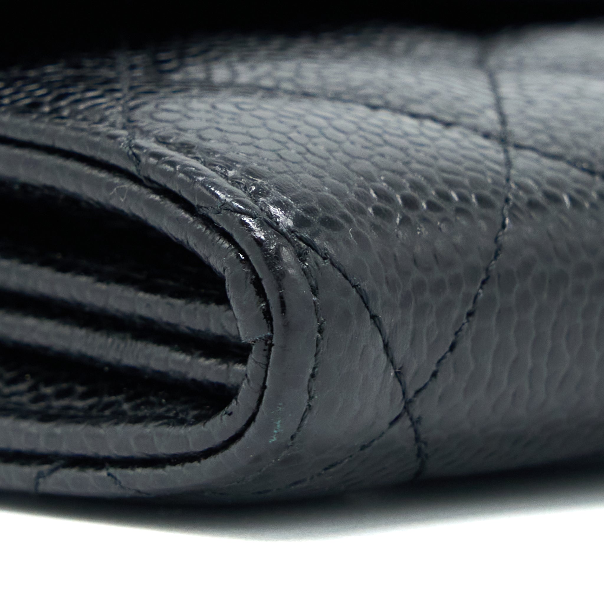 CHANEL CLASSIC FLAP LONG WALLET CAVIAR BLACK GHW