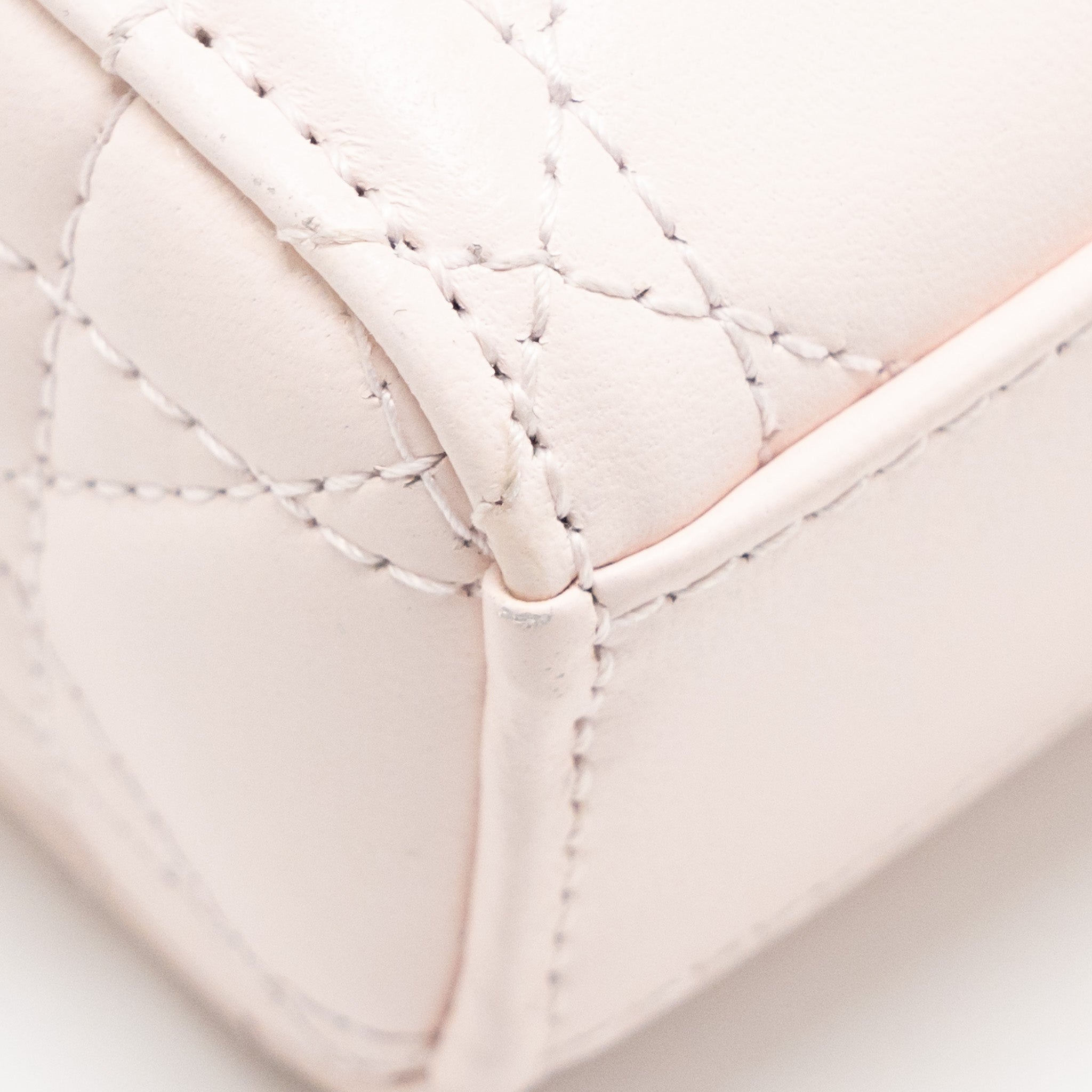 DIOR SMALL LADY D-JOY BAG CANNAGE LAMBSKIN POWDER PINK LGHW