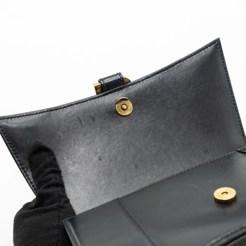 BALENCIAGA SMALL HOURGLASS BAG CALFSKIN BLACK GHW