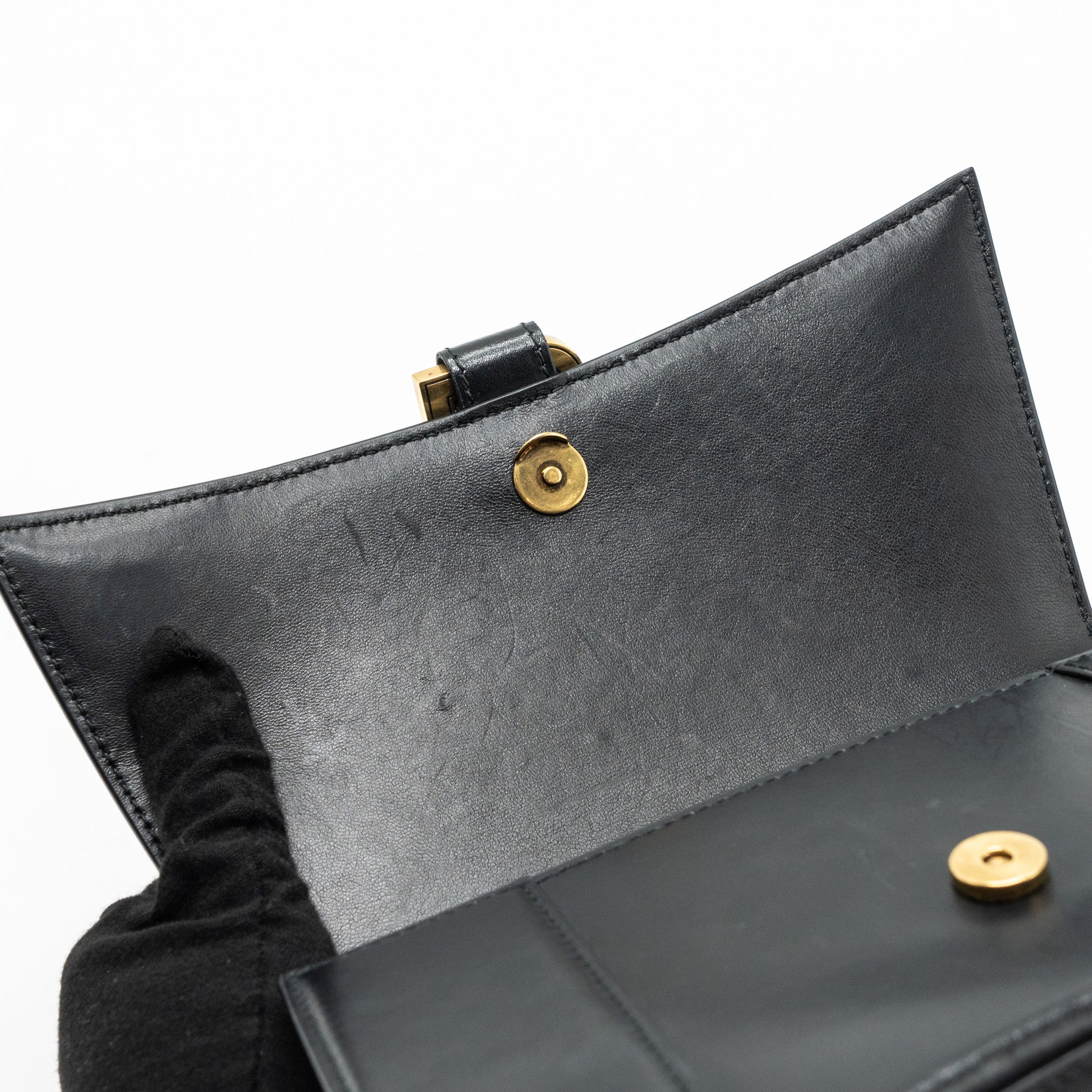 BALENCIAGA SMALL HOURGLASS BAG CALFSKIN BLACK GHW