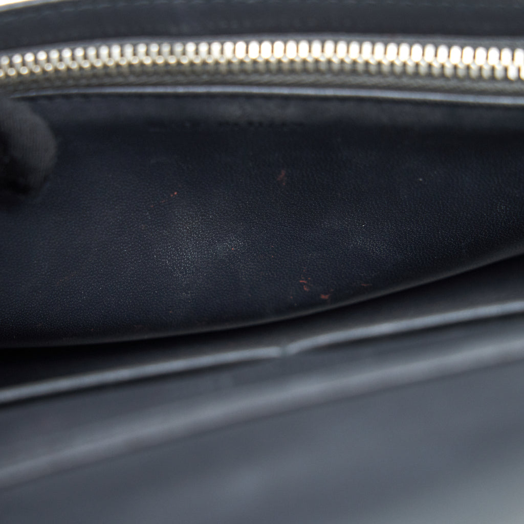 DIOR DIORAMA WALLET ON CHAIN METALLIC SILVER SHW