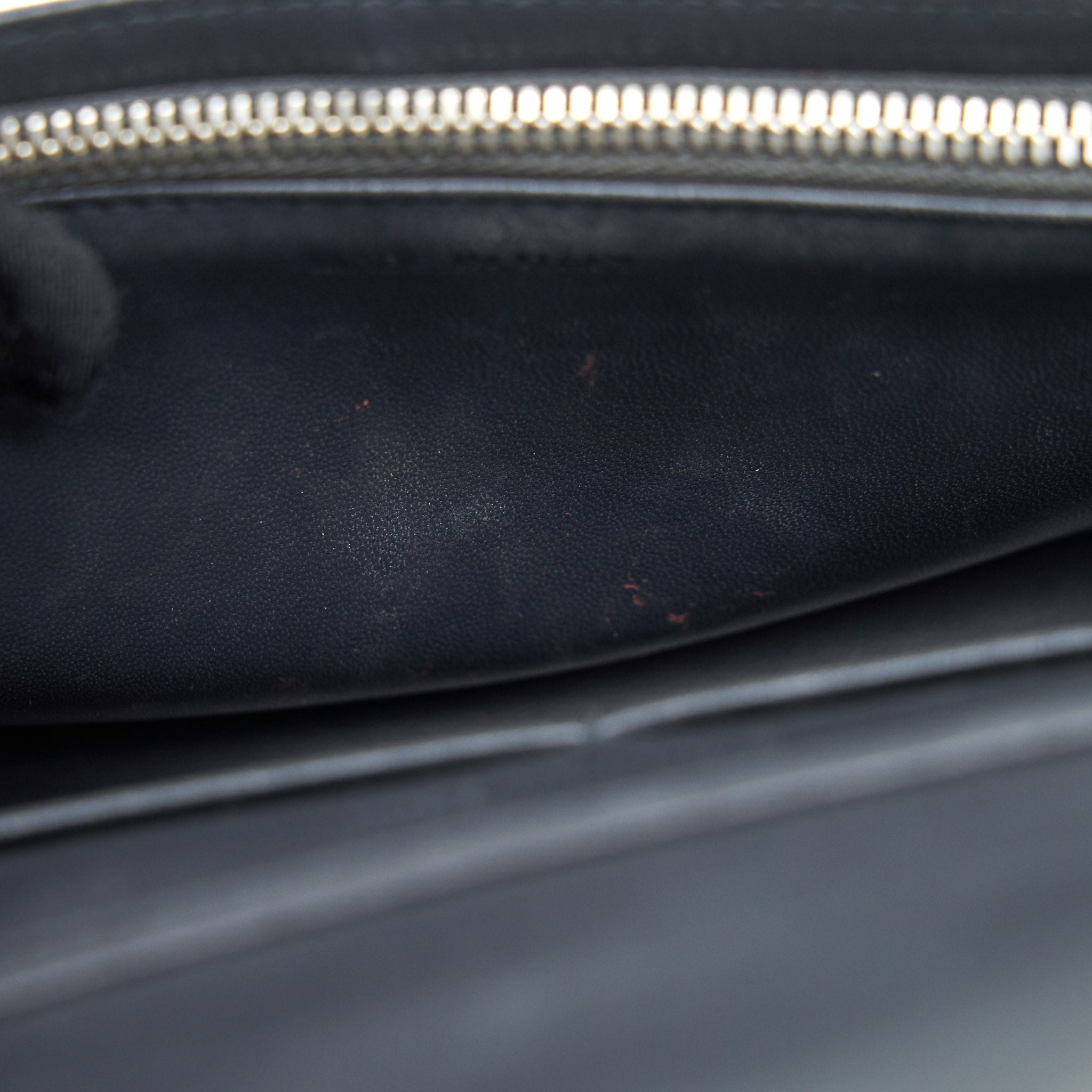 DIOR DIORAMA WALLET ON CHAIN METALLIC SILVER SHW