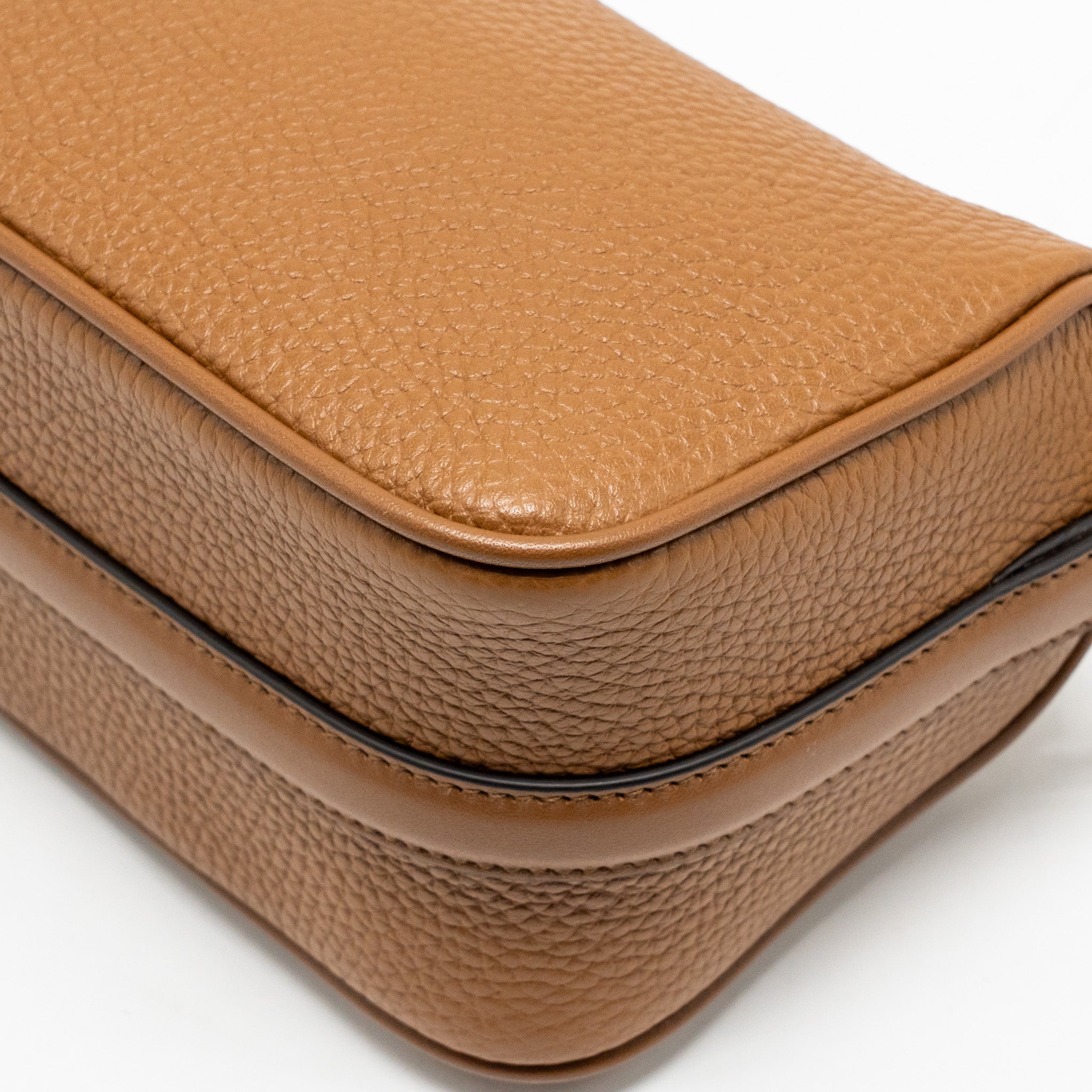 GUCCI HALF HORSEBIT MINI BAG CALFSKIN BROWN GHW