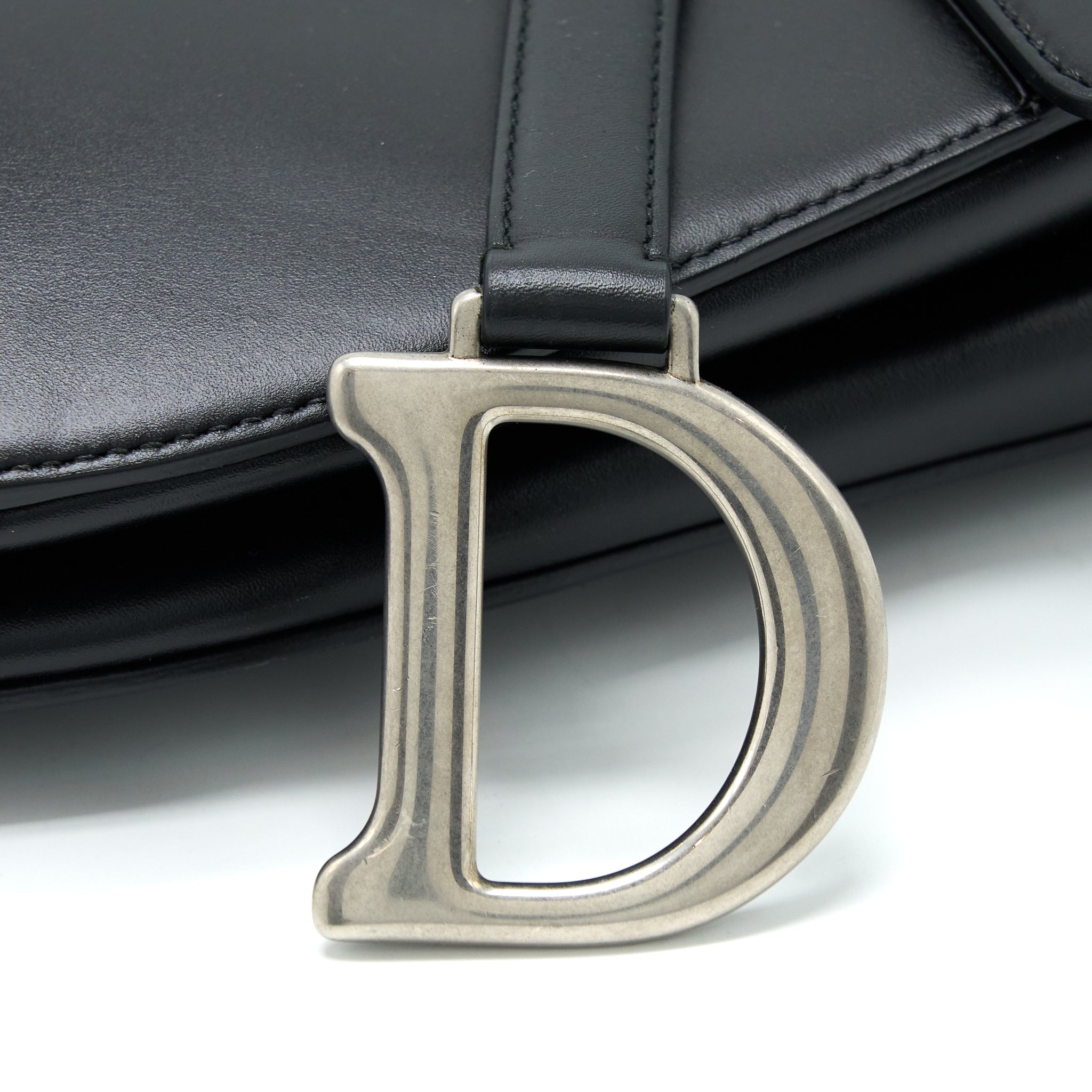 DIOR MEDIUM SADDLE BAG CALFSKIN BLACK SHW