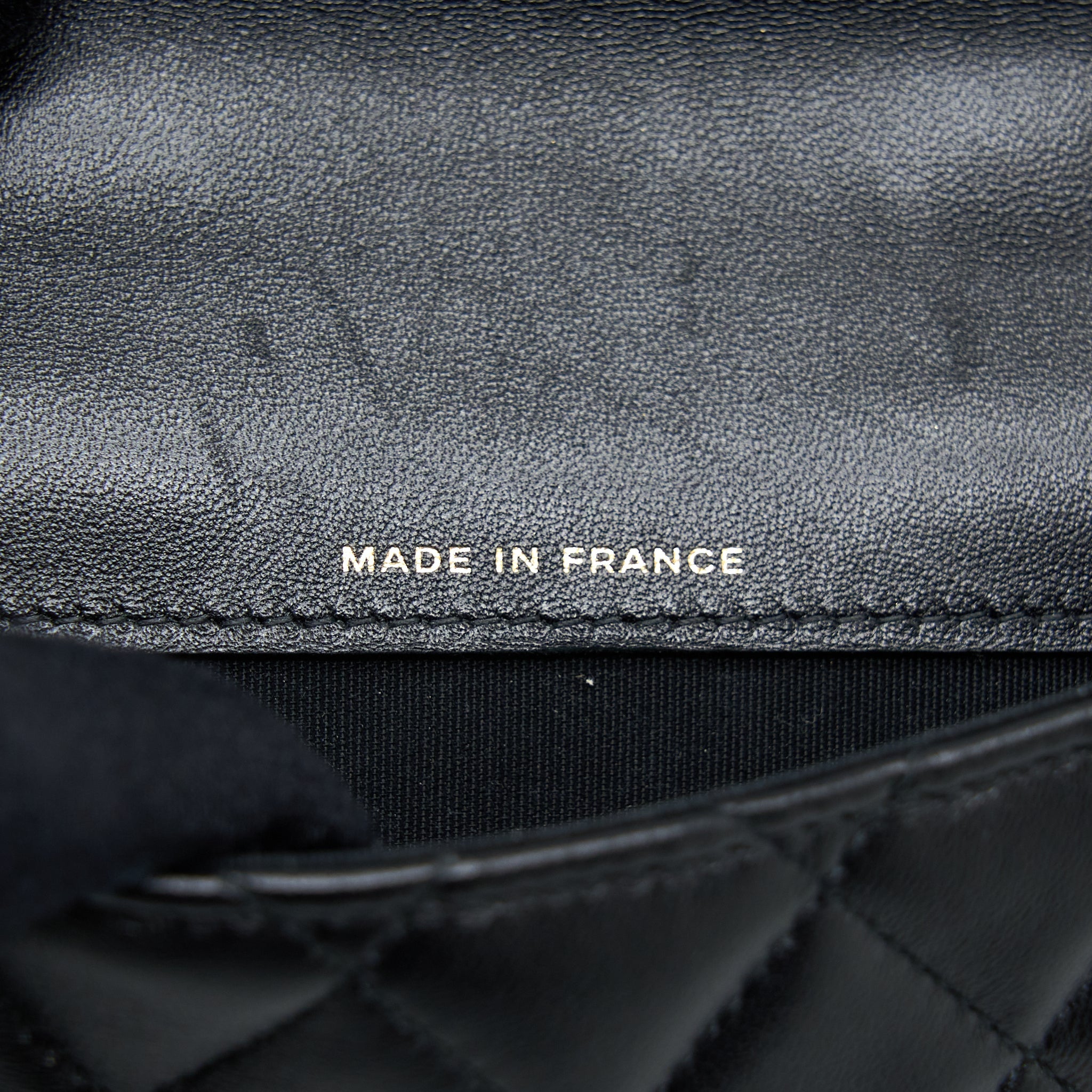 CHANEL TOP HANDLE MINI FLAP CARD HOLDER LAMBSKIN BLACK GHW