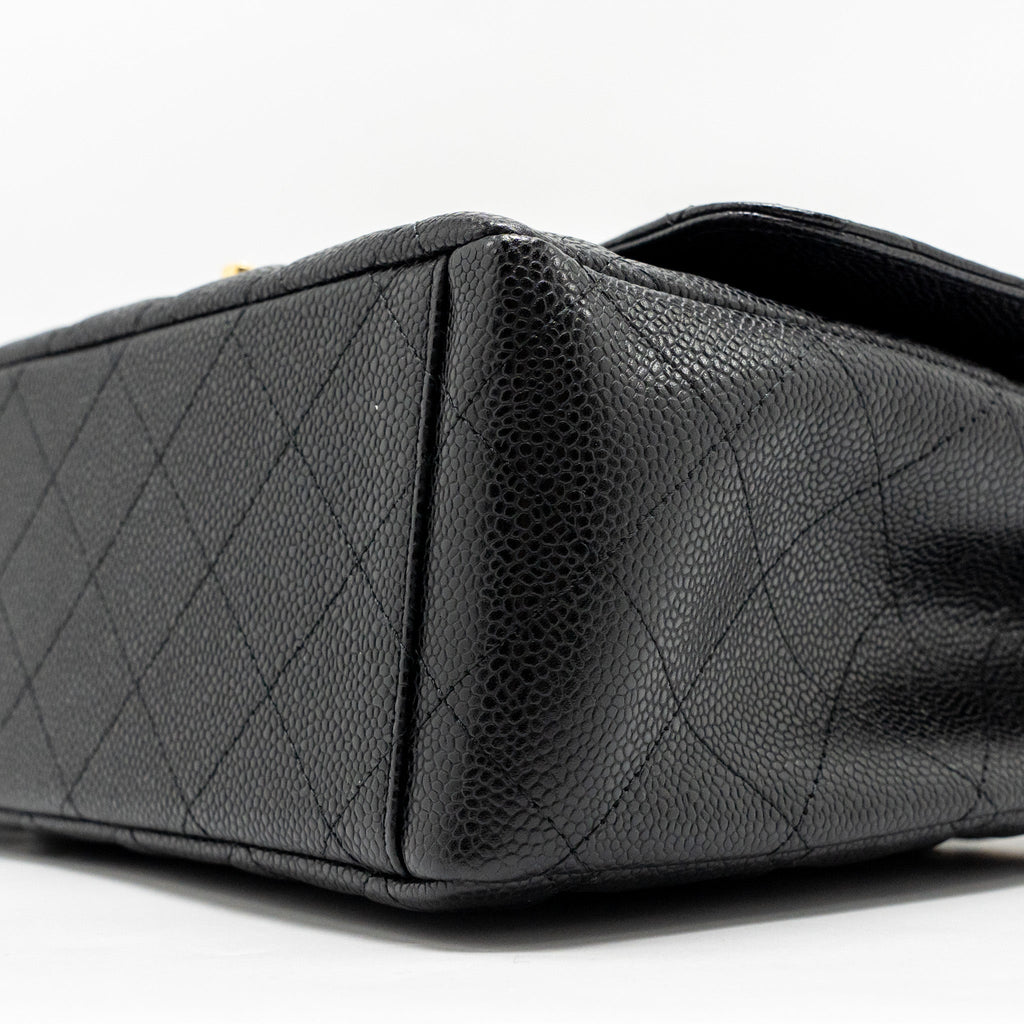 CHANEL MAXI CLASSIC DOUBLE FLAP BAG CAVIAR BLACK GHW