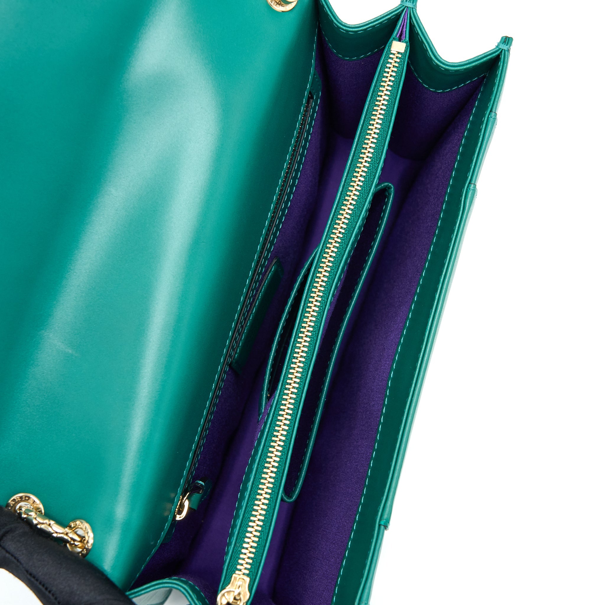 BVLGARI SERPENTI FOREVER SHOULDER BAG GREEN