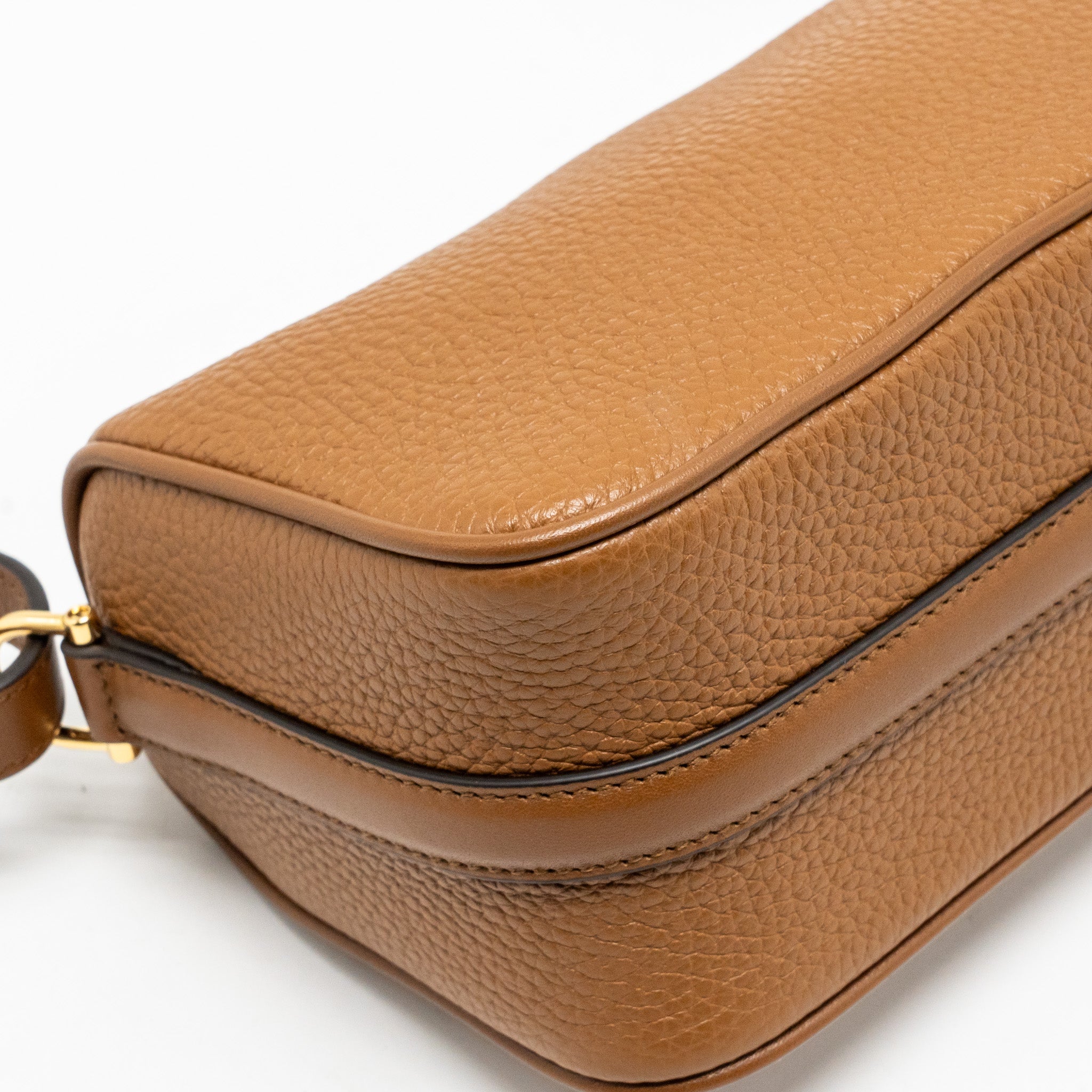 GUCCI HALF HORSEBIT MINI BAG CALFSKIN BROWN GHW