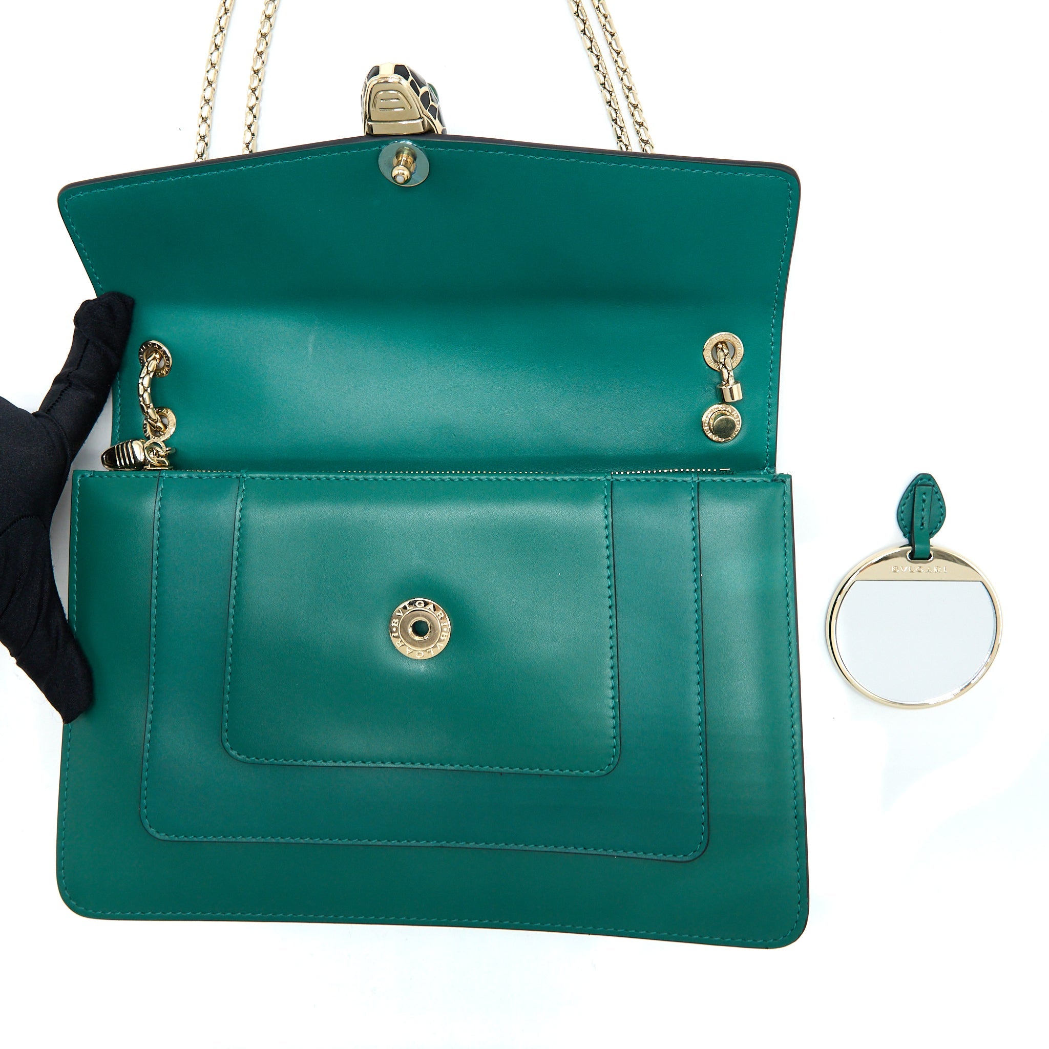 BVLGARI SERPENTI FOREVER SHOULDER BAG GREEN