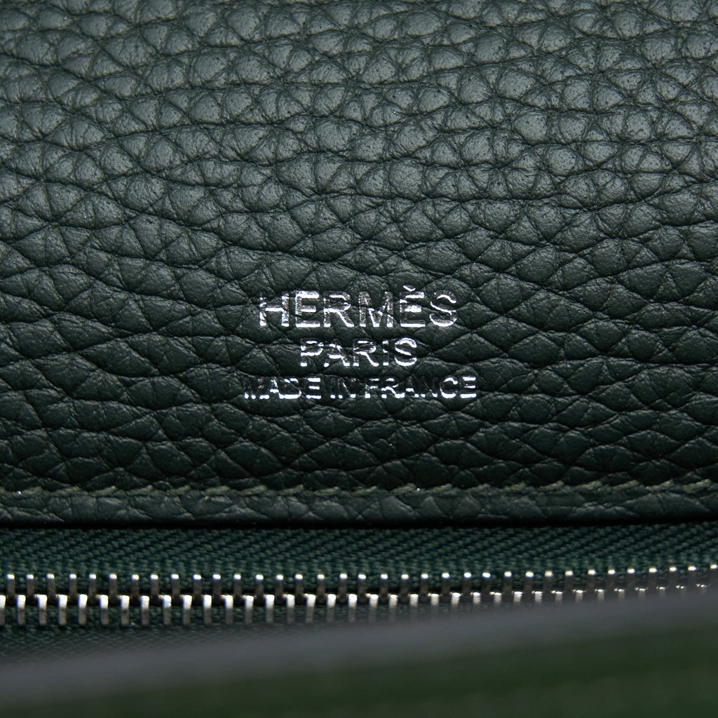 HERMES KELLY 32 GHILLIES CLEMENCE VERT FONCE/VERT ANGLAIS SHW