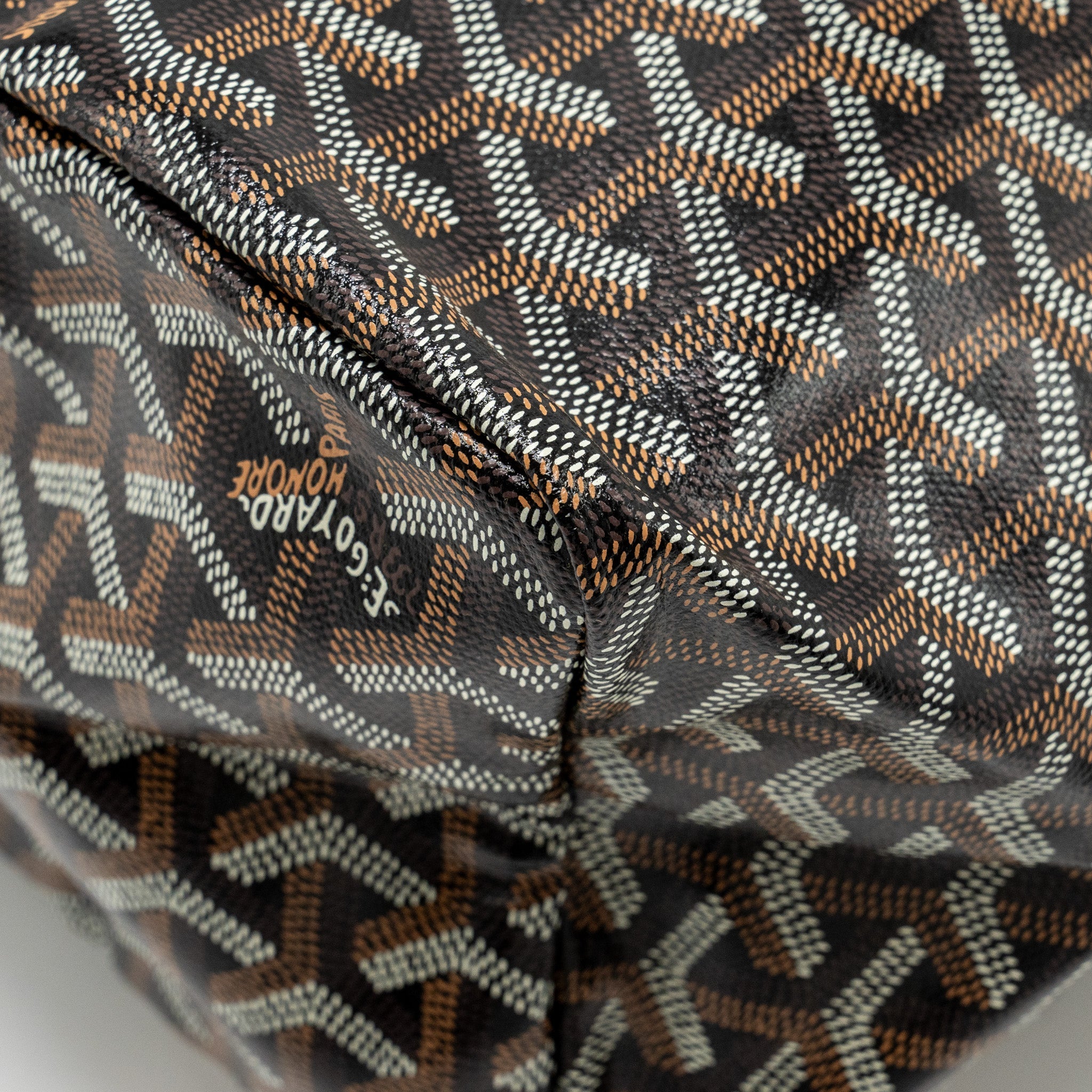 GOYARD SAINT LOUIS TOTE PM GOYARDLINE CANVAS / CALFSKIN BLACK SHW