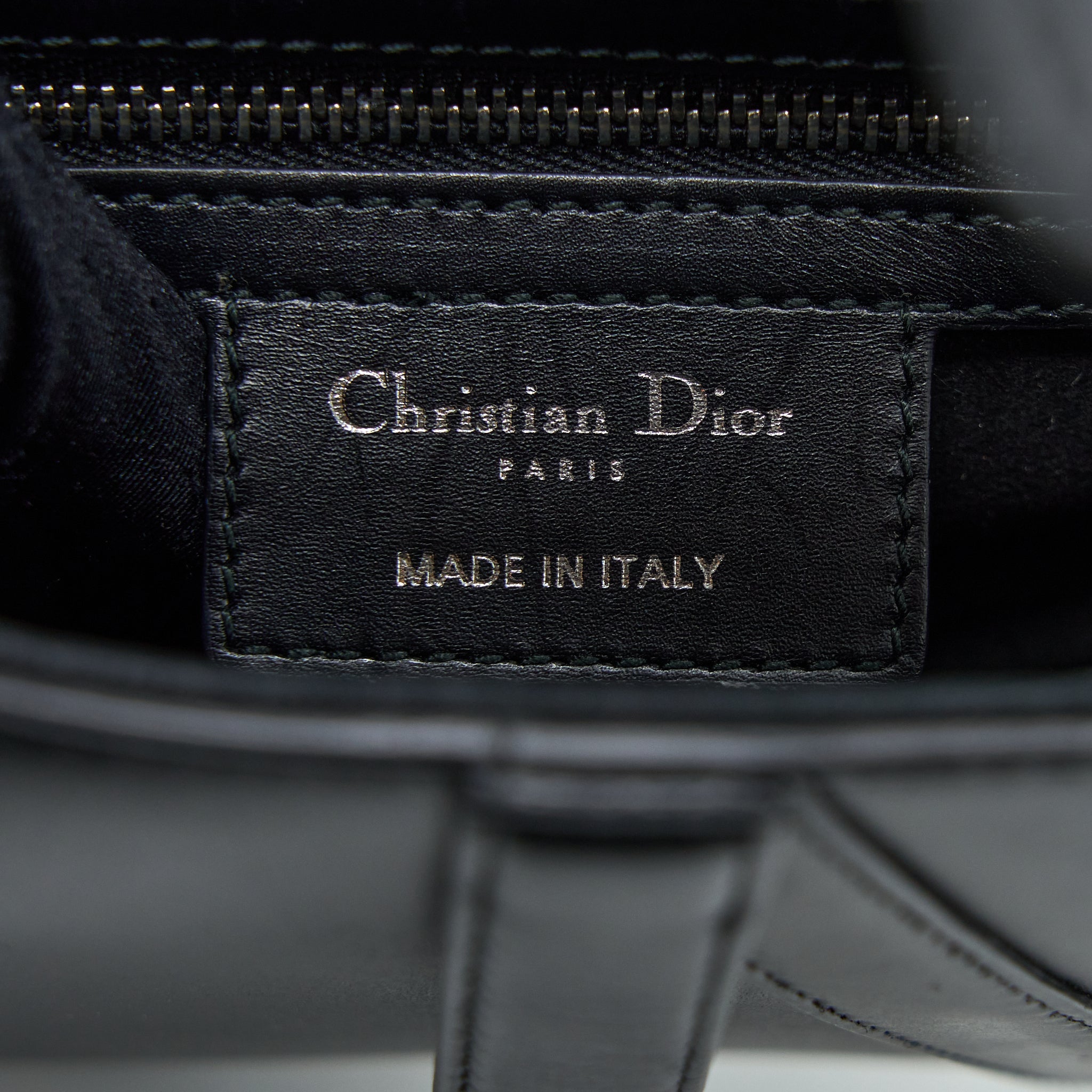 DIOR MEDIUM SADDLE BAG CALFSKIN BLACK SHW