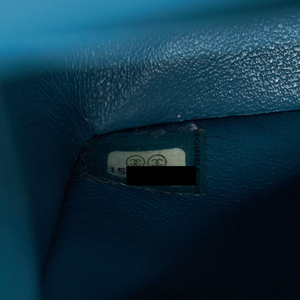 CHANEL JUMBO CLASSIC DOUBLE FLAP BAG LAMBSKIN GREEN SHW