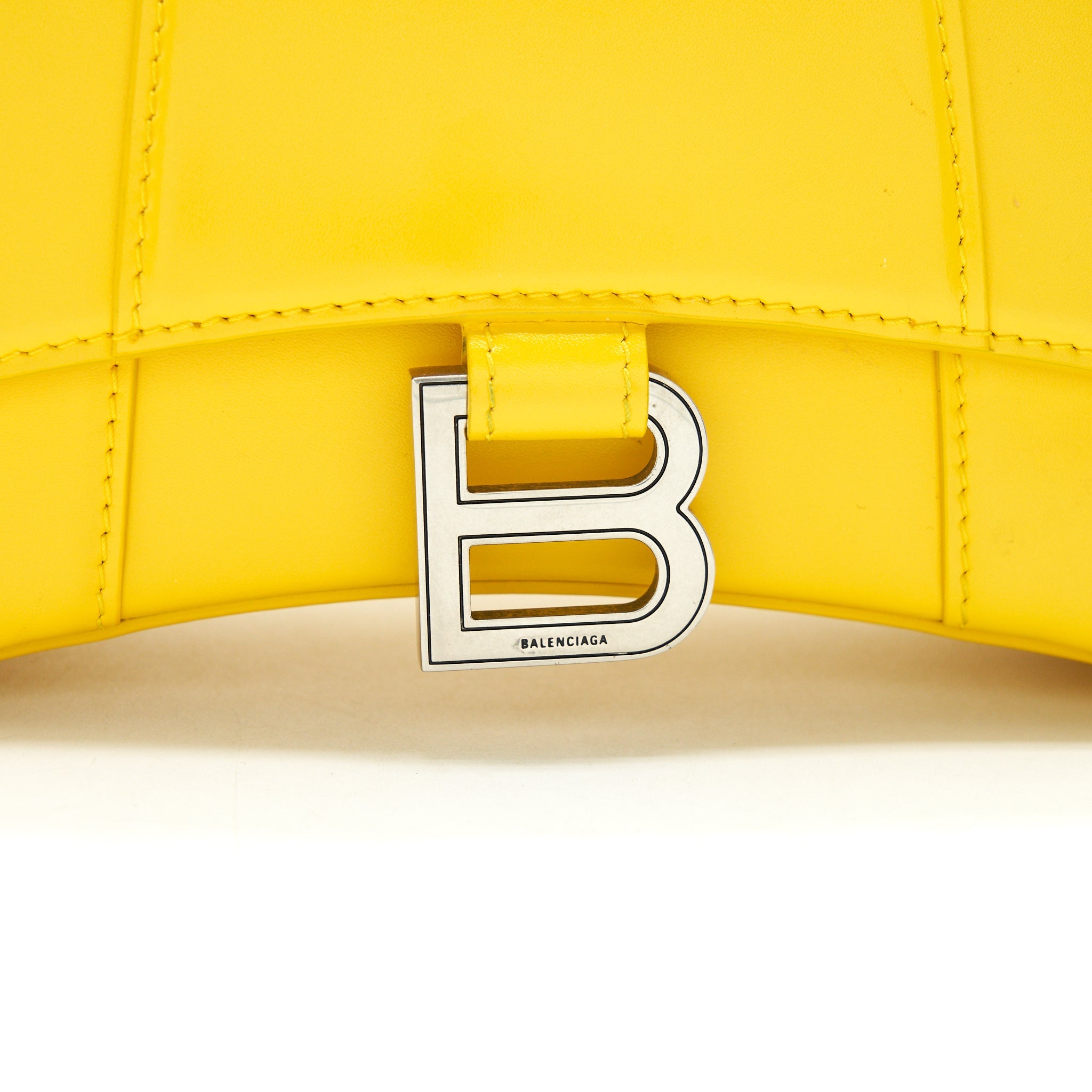 BALENCIAGA HOURGLASS XS TOP HANDLE YELLOW