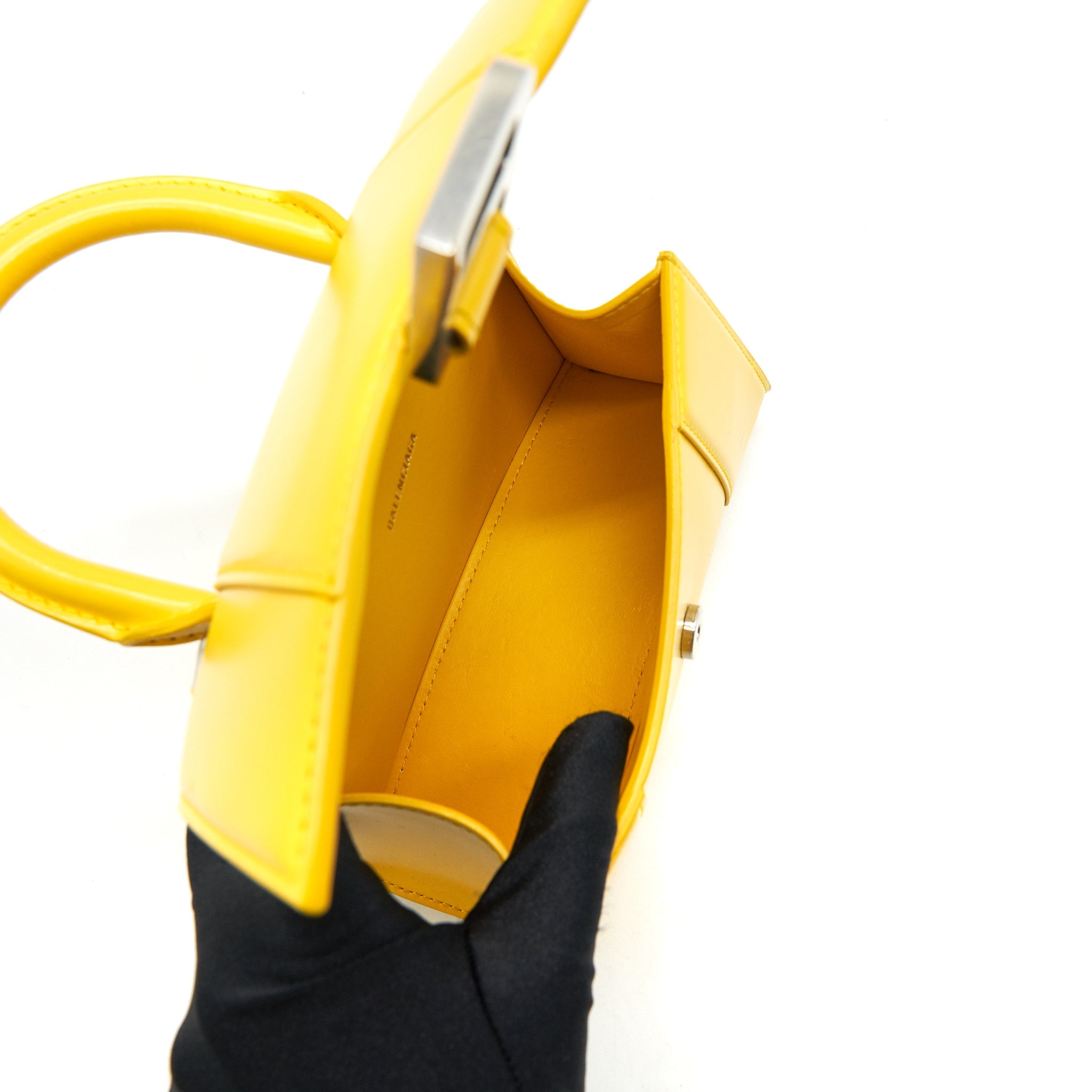 BALENCIAGA HOURGLASS XS TOP HANDLE YELLOW