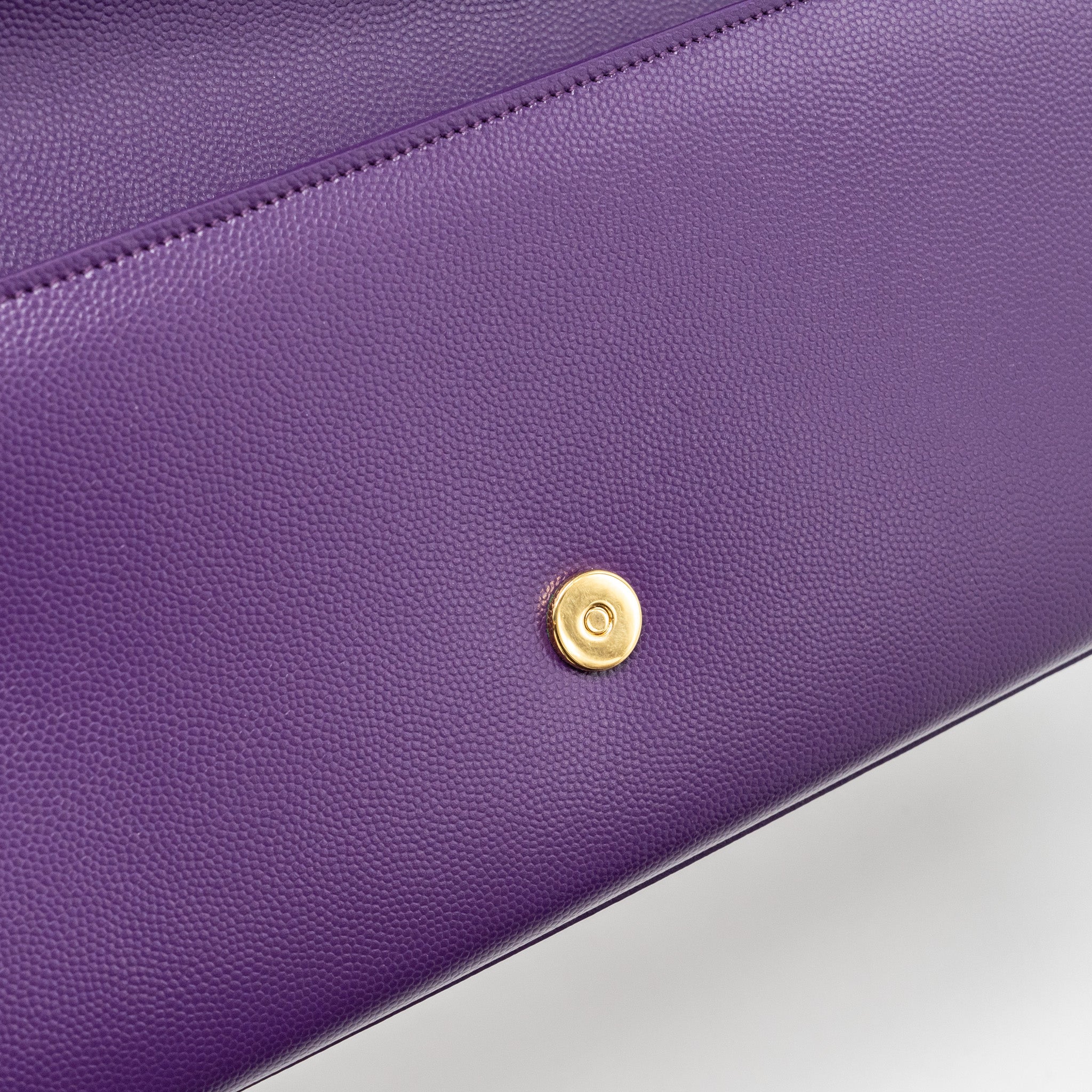 SAINT LAURENT KATE CLUTCH CALFSKIN PURPLE GHW