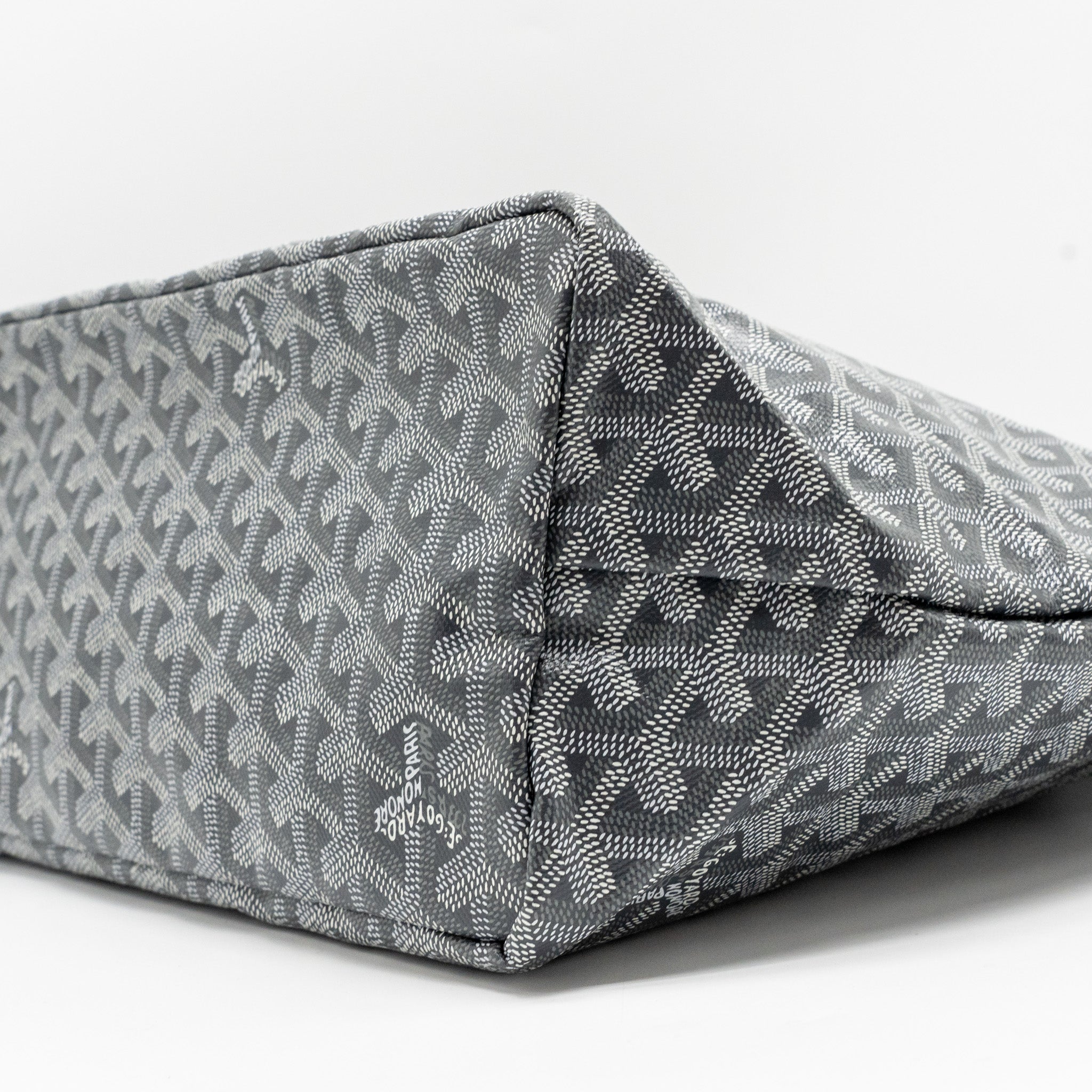 GOYARD SAINT LOUIS PM TOTE BAG GOYARDLINE CANVAS GREY SHW