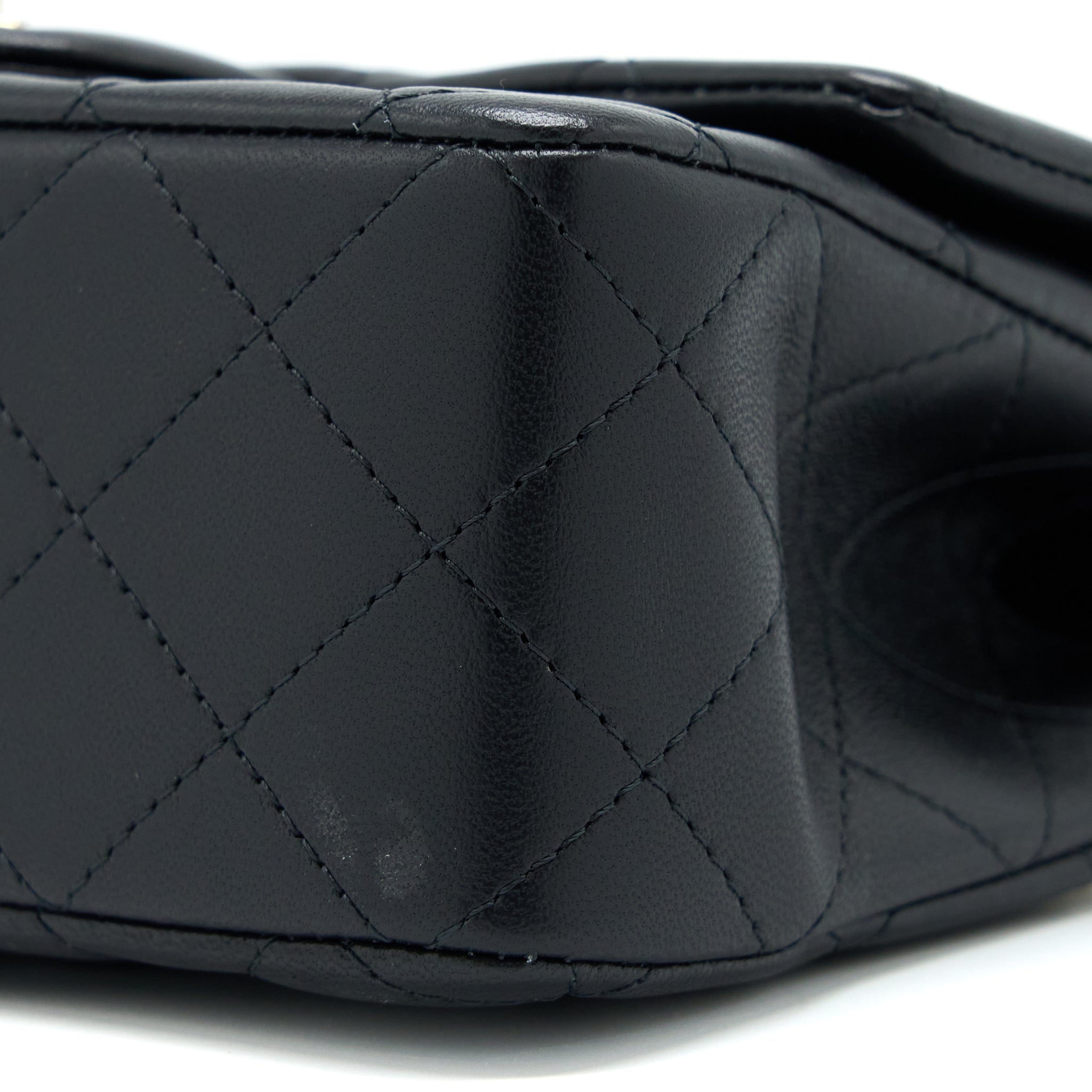 CHANEL 22P LION CHARM TOP HANDLE MINI RECTANGULAR FLAP BAG LAMBSKIN BLACK LGHW (MICROCHIP)