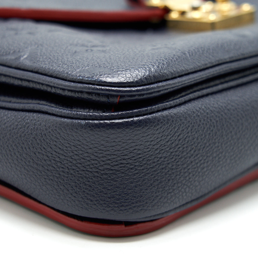 LOUIS VUITTON POCHETTE METIS MARINE ROUGE MONOGRAM EMPREINTE LEATHER