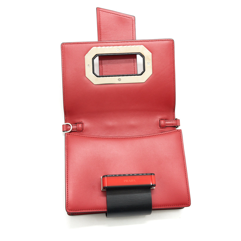 PRADA PLEX RIBBON BAG RED GHW