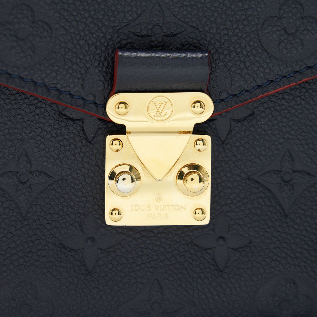 LOUIS VUITTON POCHETTE METIS MARINE ROUGE MONOGRAM EMPREINTE LEATHER