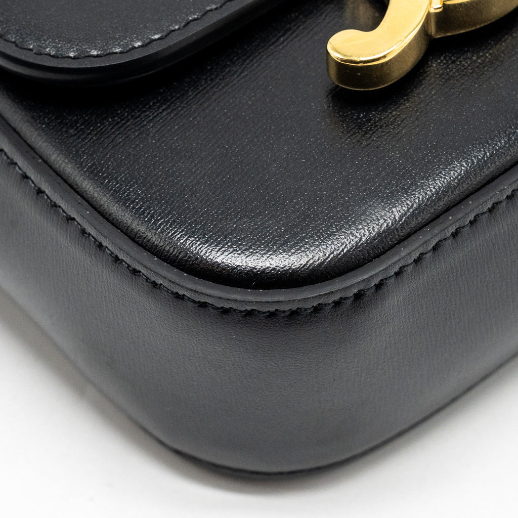 CELINE MINI CLAUDE CALFSKIN BLACK GHW
