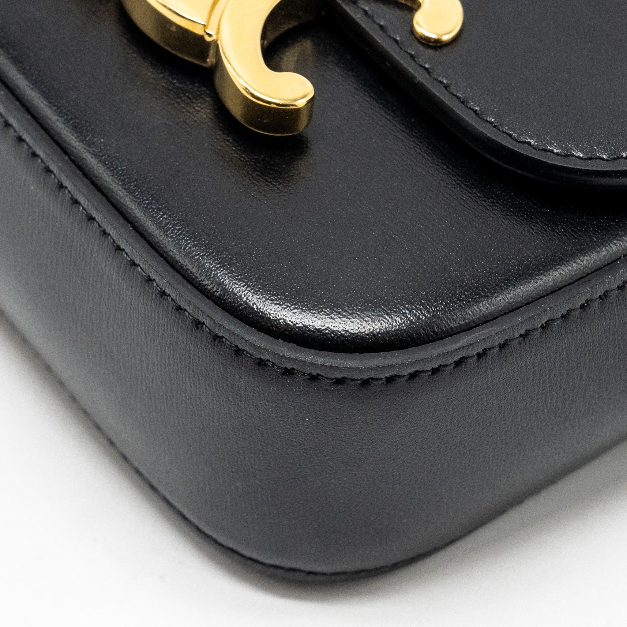 CELINE MINI CLAUDE CALFSKIN BLACK GHW