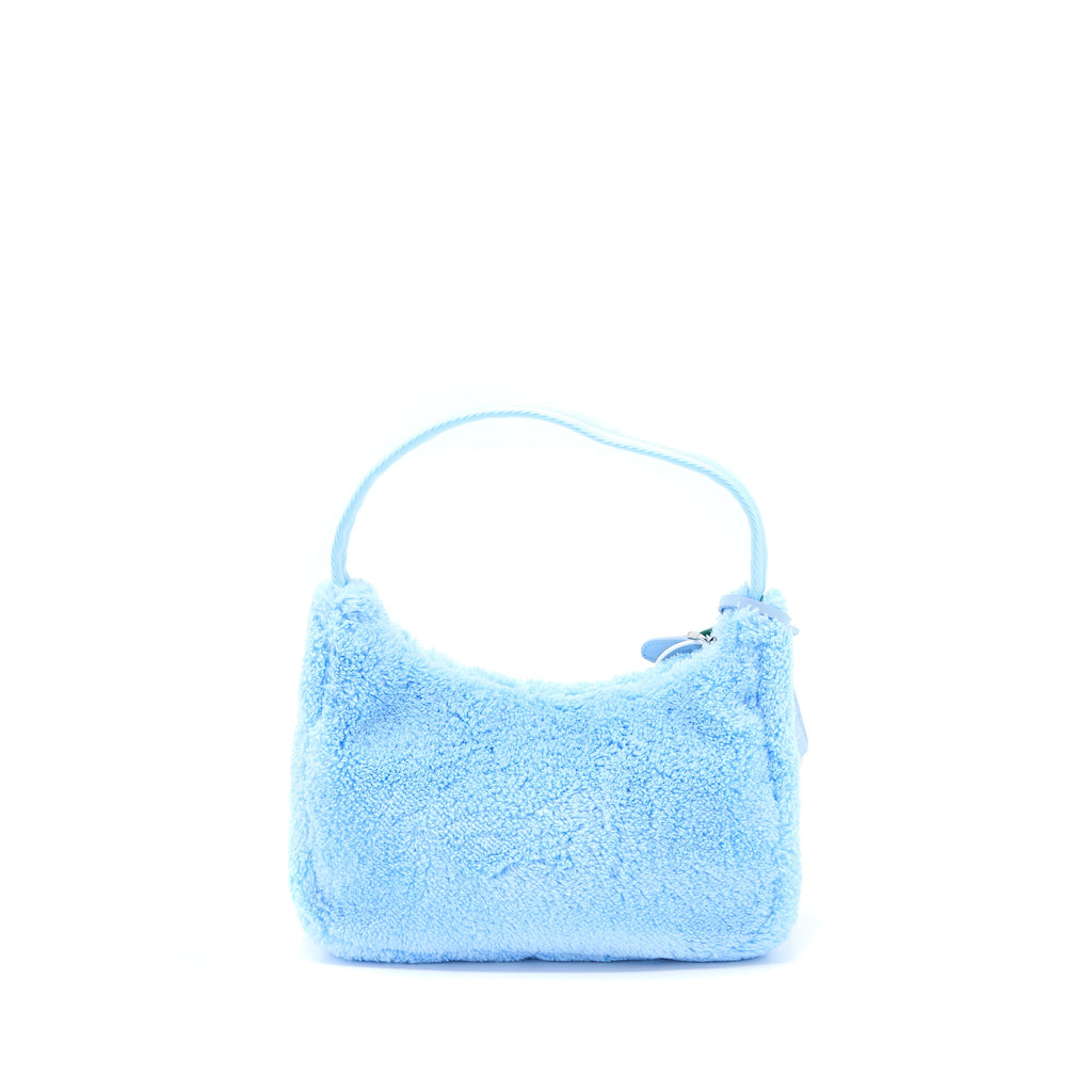 PRADA RE-EDITION 2000 TERRY MINI BAG BLUE SHW