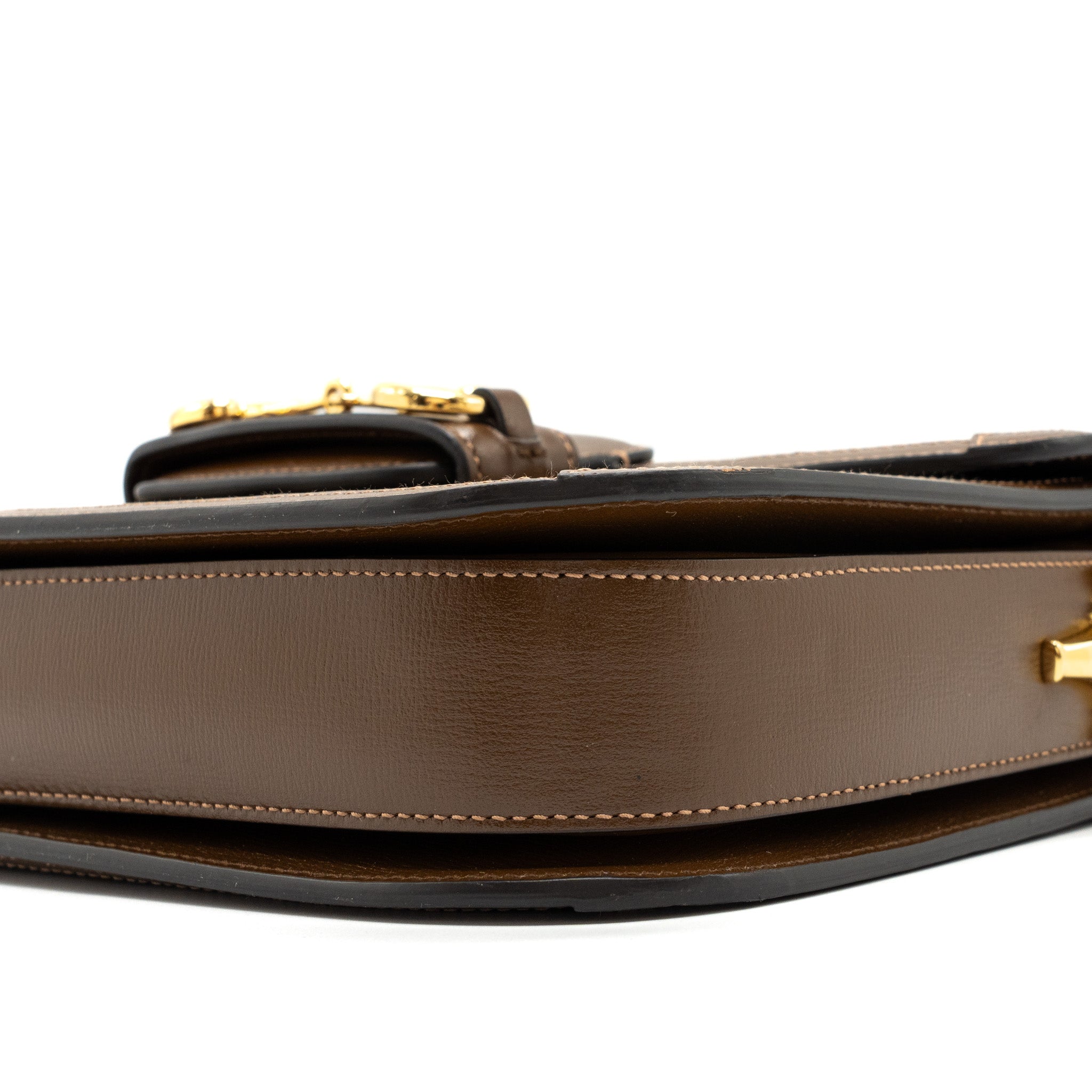 GUCCI HORSEBIT 1955 SHOULDER BAG GG SUPREME CANVAS / LEATHER BROWN GHW