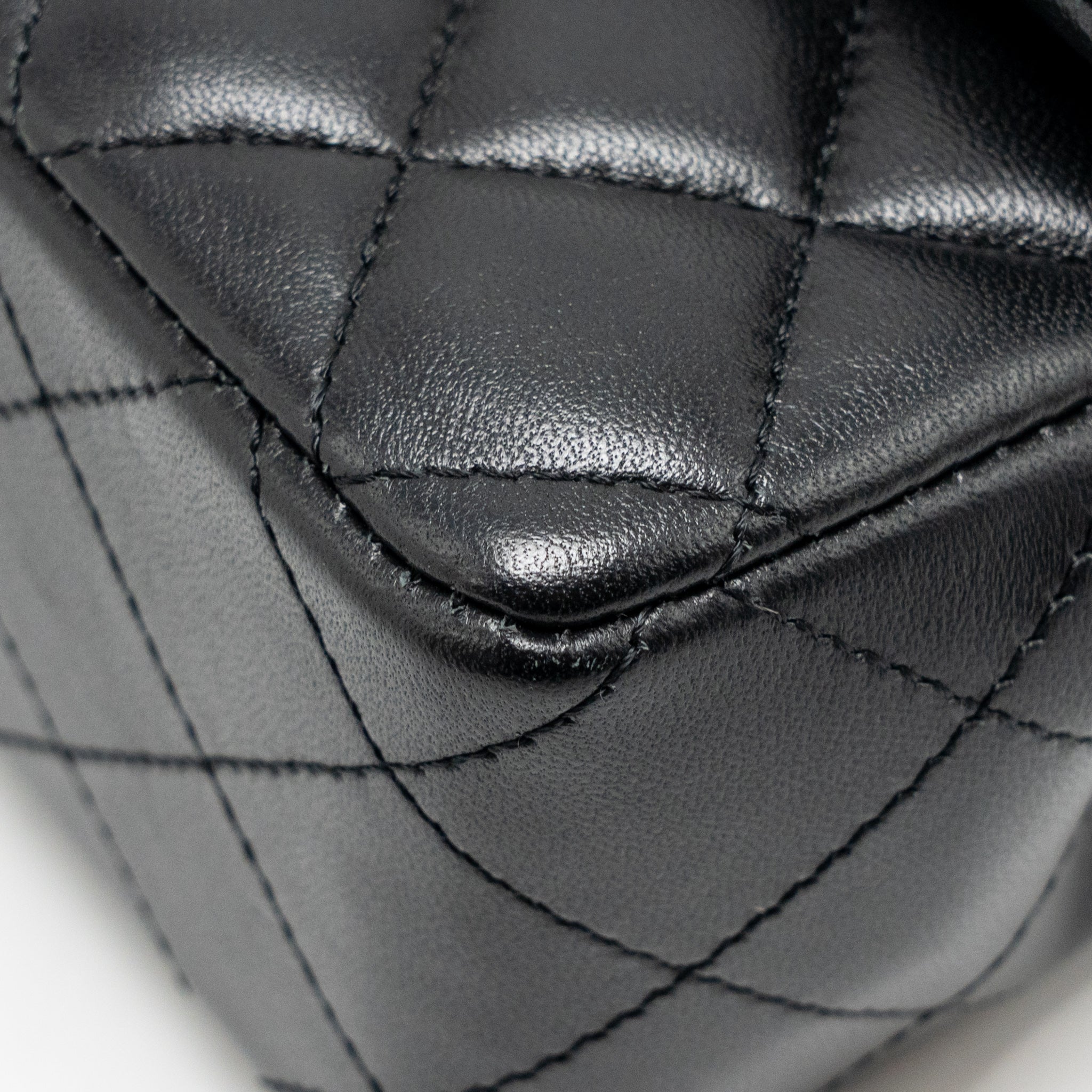 CHANEL MINI RECTANGULAR FLAP BAG LAMBSKIN BLACK LGHW