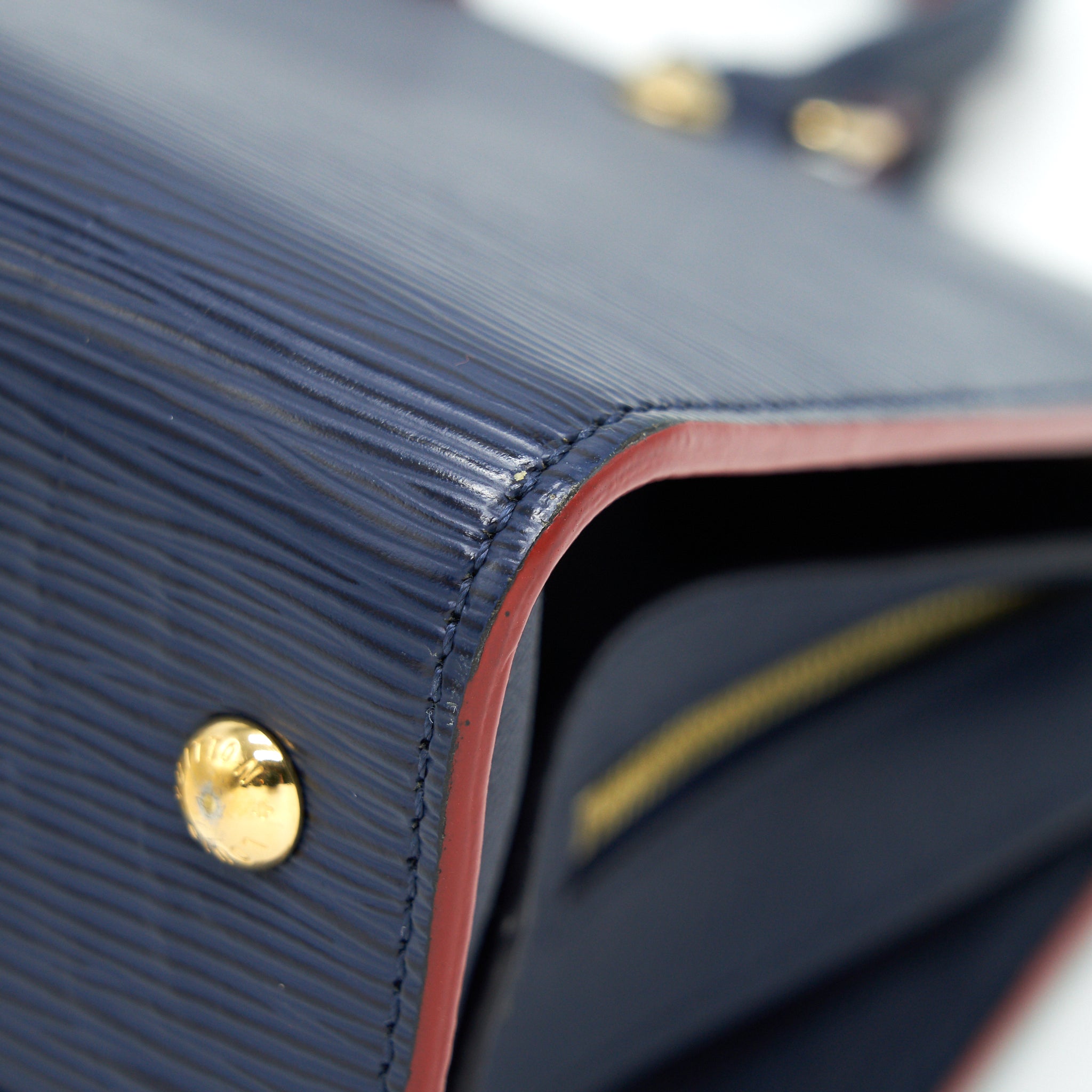 LOUIS VUITTON EPI LEATHER TOTE BAG NAVY