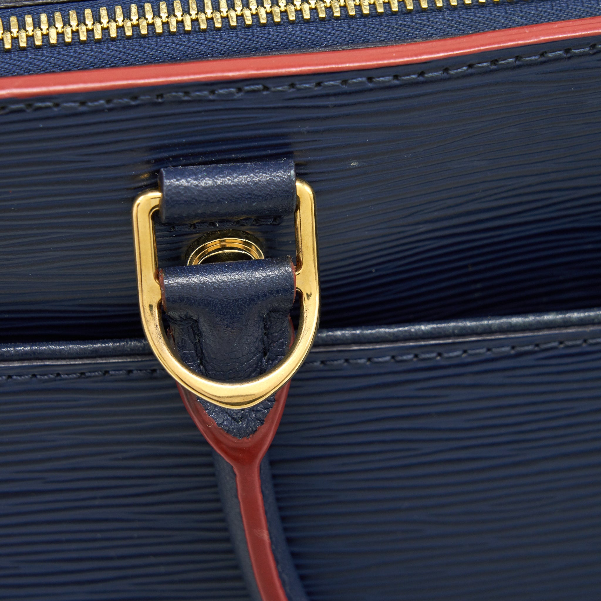 LOUIS VUITTON EPI LEATHER TOTE BAG NAVY