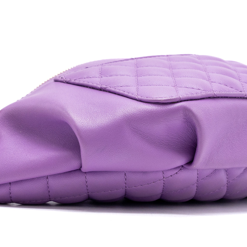 CHANEL BELT BAG LAMBSKIN PURPLE LGHW