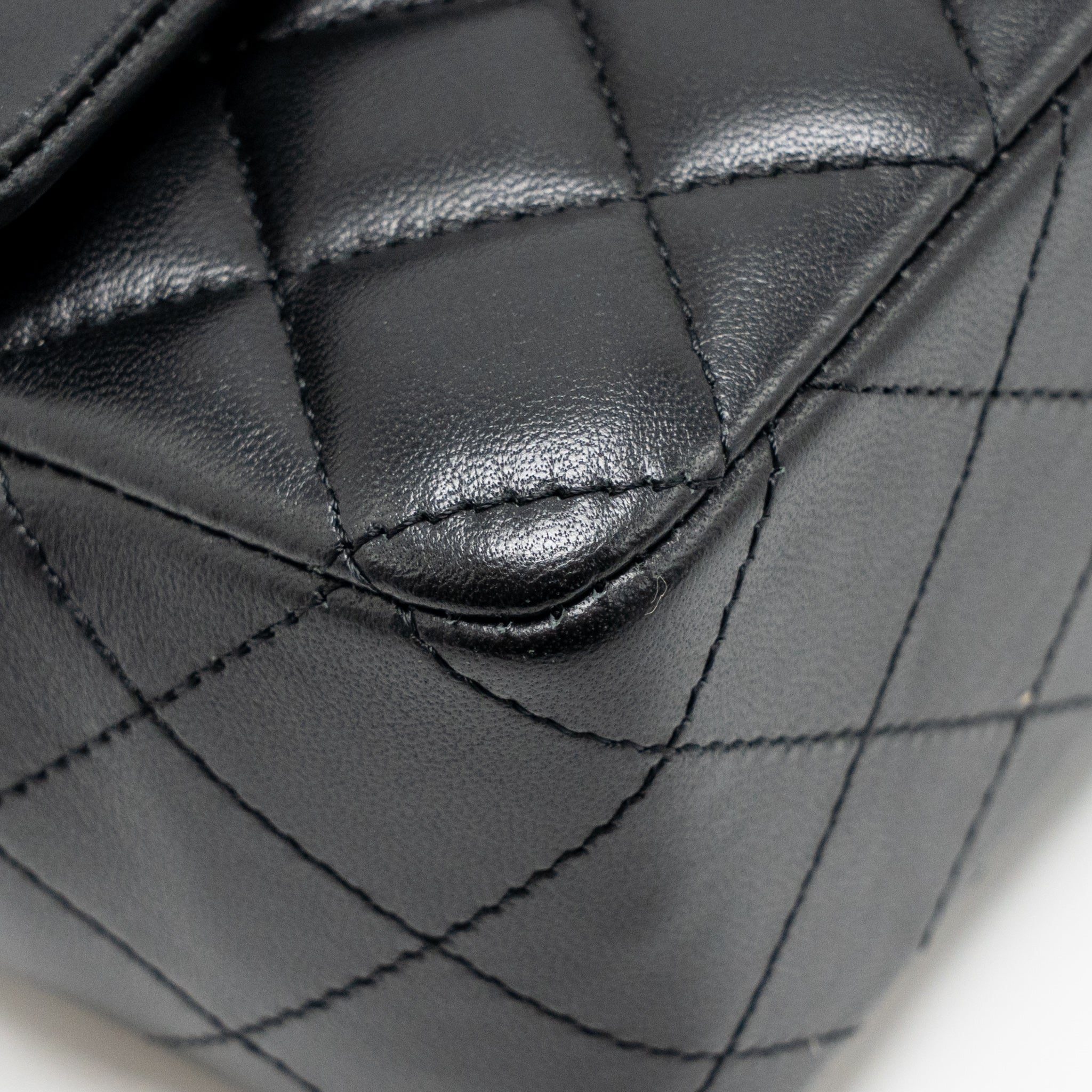 CHANEL MINI RECTANGULAR FLAP BAG LAMBSKIN BLACK LGHW