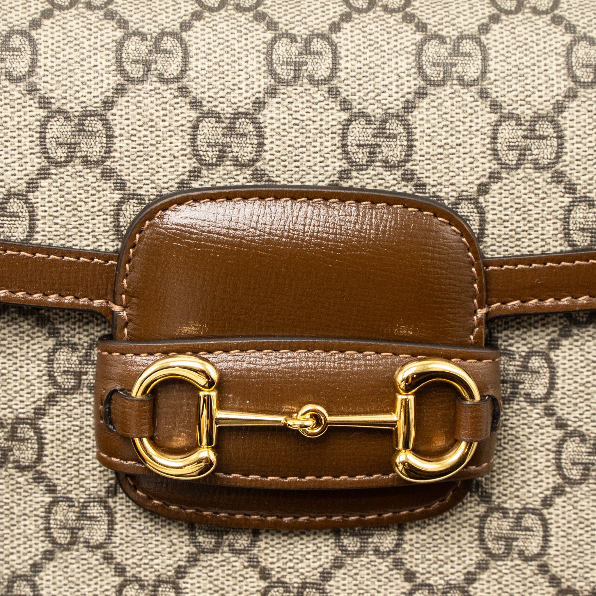 GUCCI HORSEBIT 1955 MINI BAG GG SUPREME CANVAS GHW