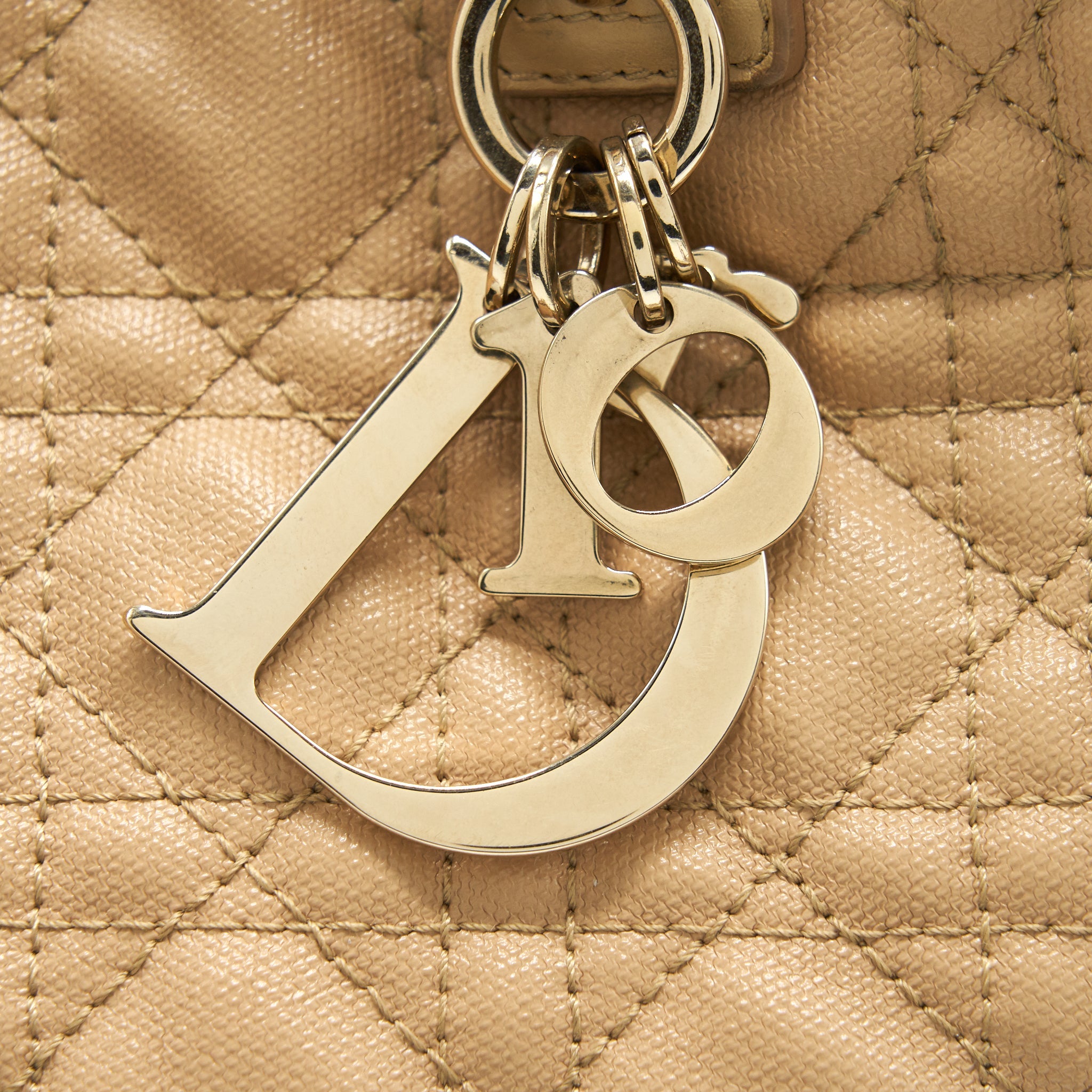 DIOR SHOPPING TOTE BAG BEIGE GHW