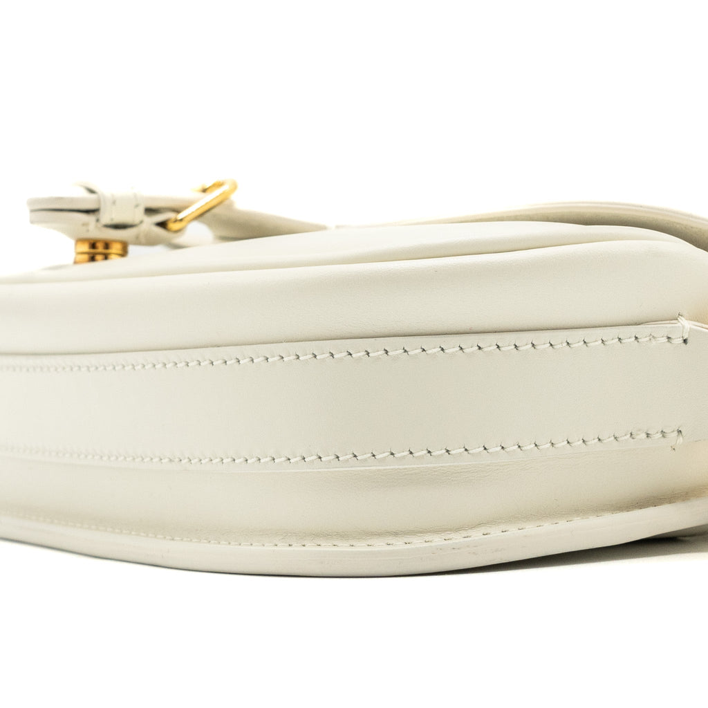 DIOR BOBBY EAST-WEST BAG BOX CALFSKIN WHITE GHW