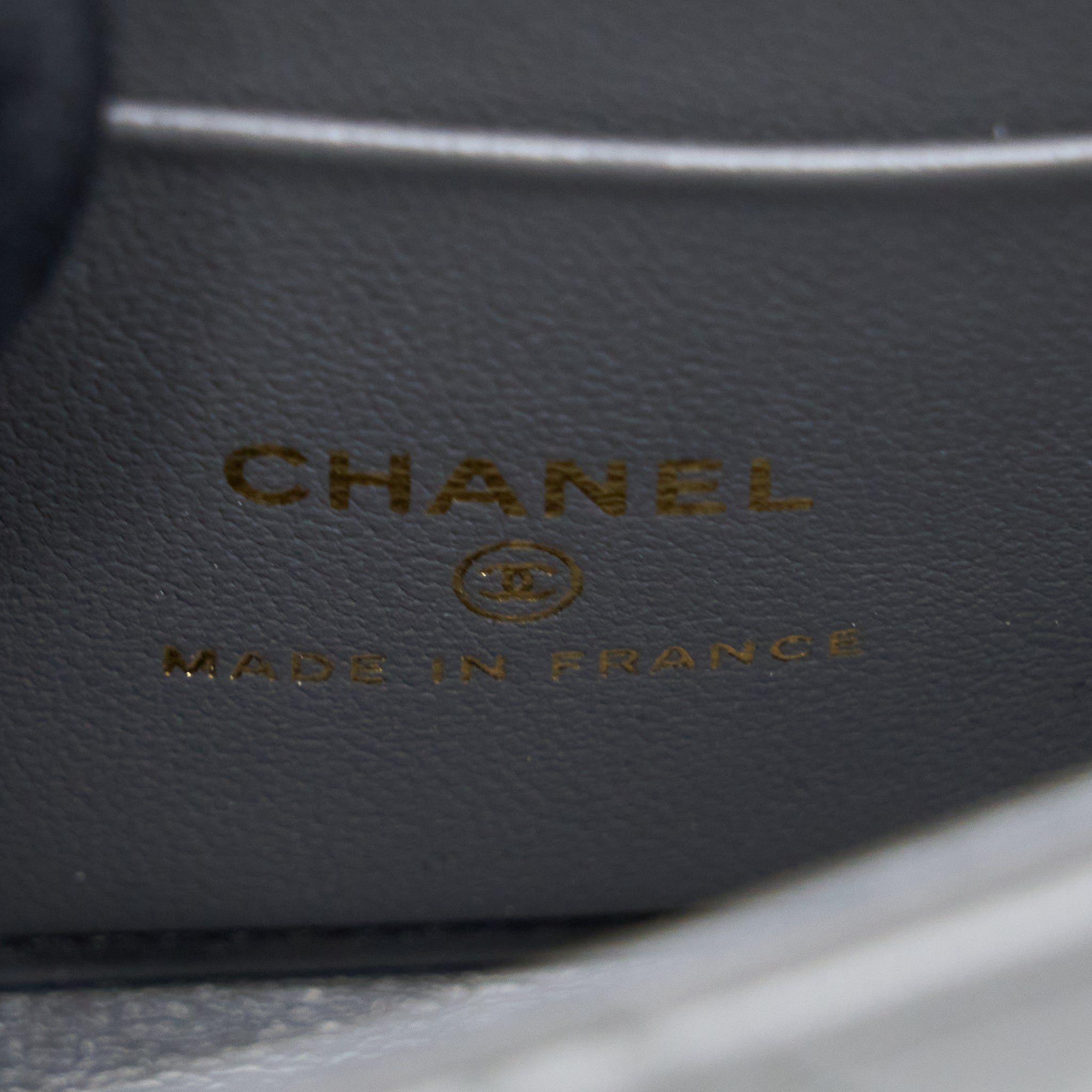 CHANEL MINI TOP HANDLE FLAP BAG LAMBSKIN DARK GREY LGHW