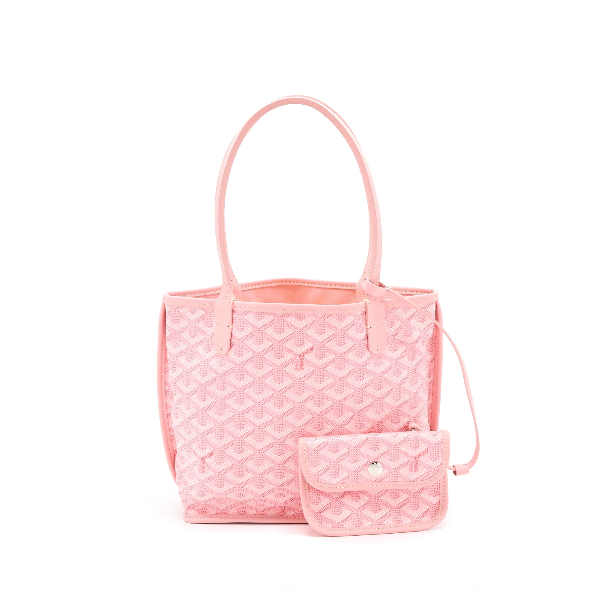 GOYARD LIMITED EDITION ANJOU MINI BAG CANVAS/CALFSKIN PINK SHW