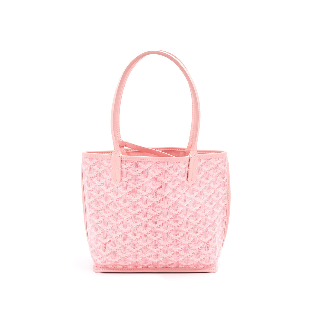 GOYARD LIMITED EDITION ANJOU MINI BAG CANVAS/CALFSKIN PINK SHW