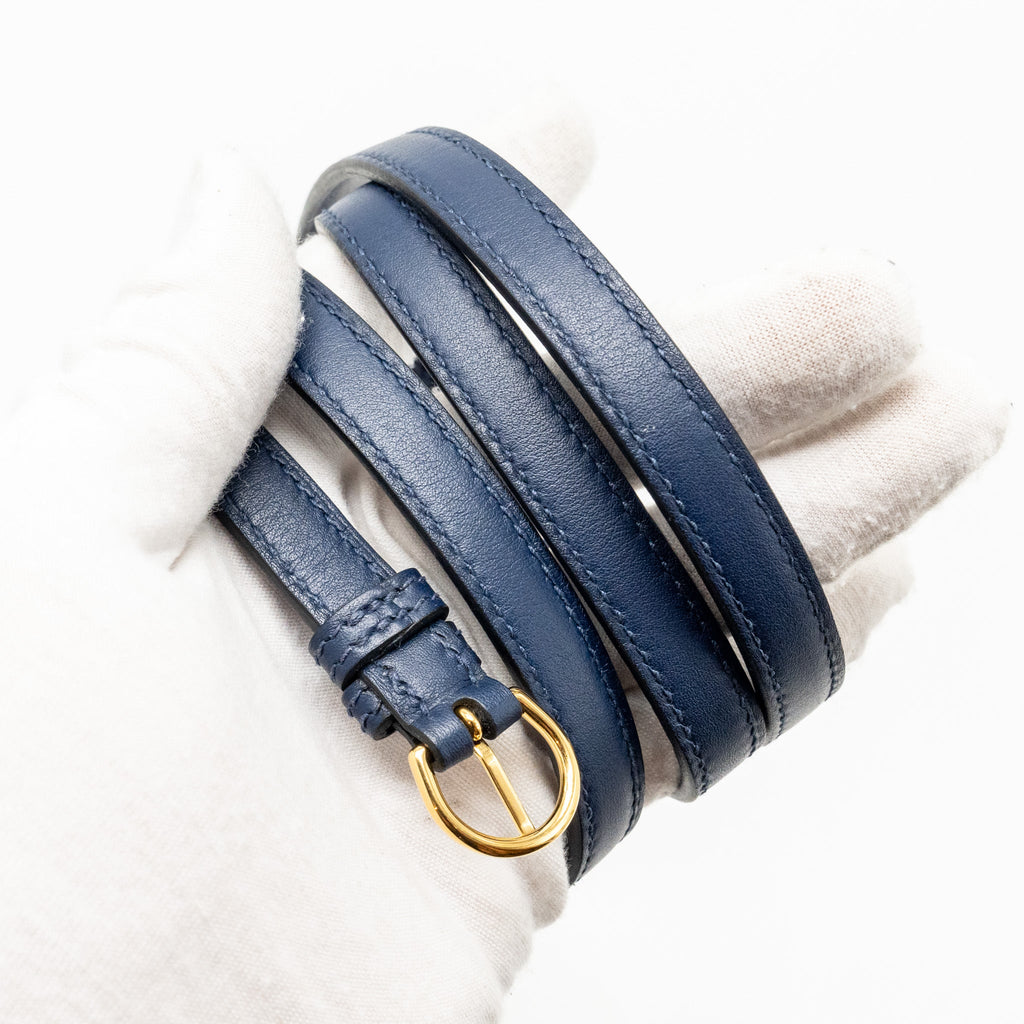 HERMES MINI 2424 24/24-21 BAG EVERCOLOR BLUE NUIT GHW