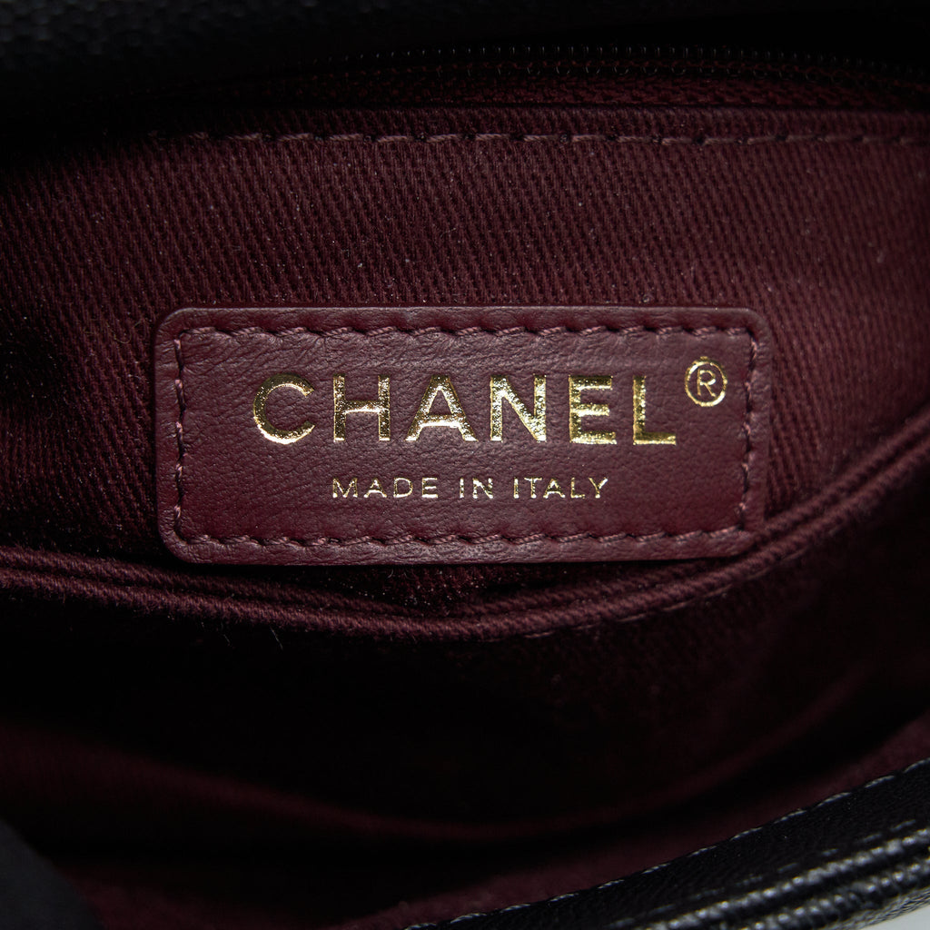 CHANEL COCO HANDLE EXTRA MINI BLACK EMBOSSED HANDLE LGHW
