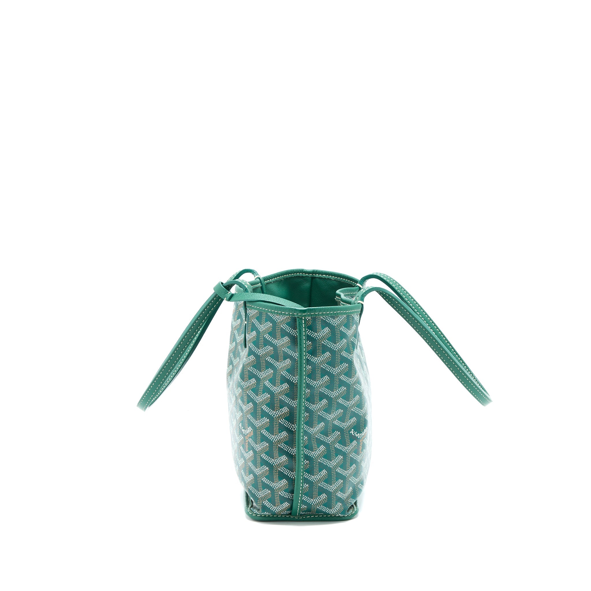 GOYARD ANJOU MINI BAG CANVAS/CALFSKIN GREEN SHW