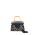 GOYARD MINI SAIGON SOUPLE BAG CANVAS/CALFSKIN BLACK SHW