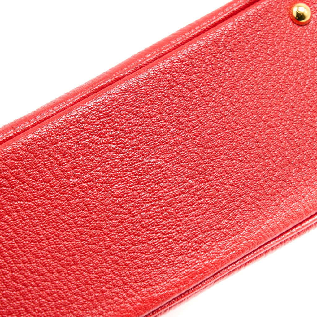 HERMES MINI BOLIDE CHEVRE ROUGE DE COEUR GHW