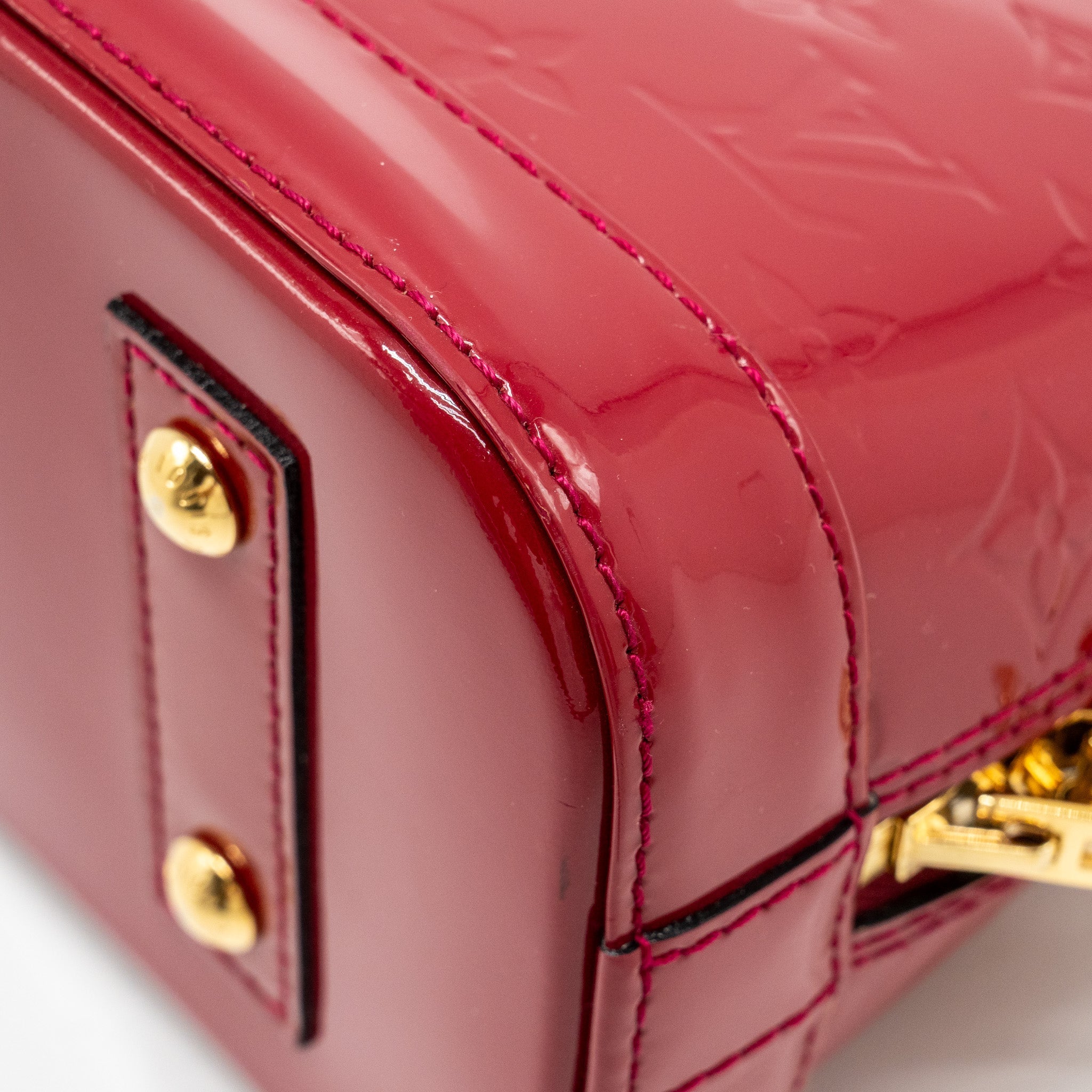 LOUIS VUITTON ALMA BB PATENT INDIAN ROSE GHW
