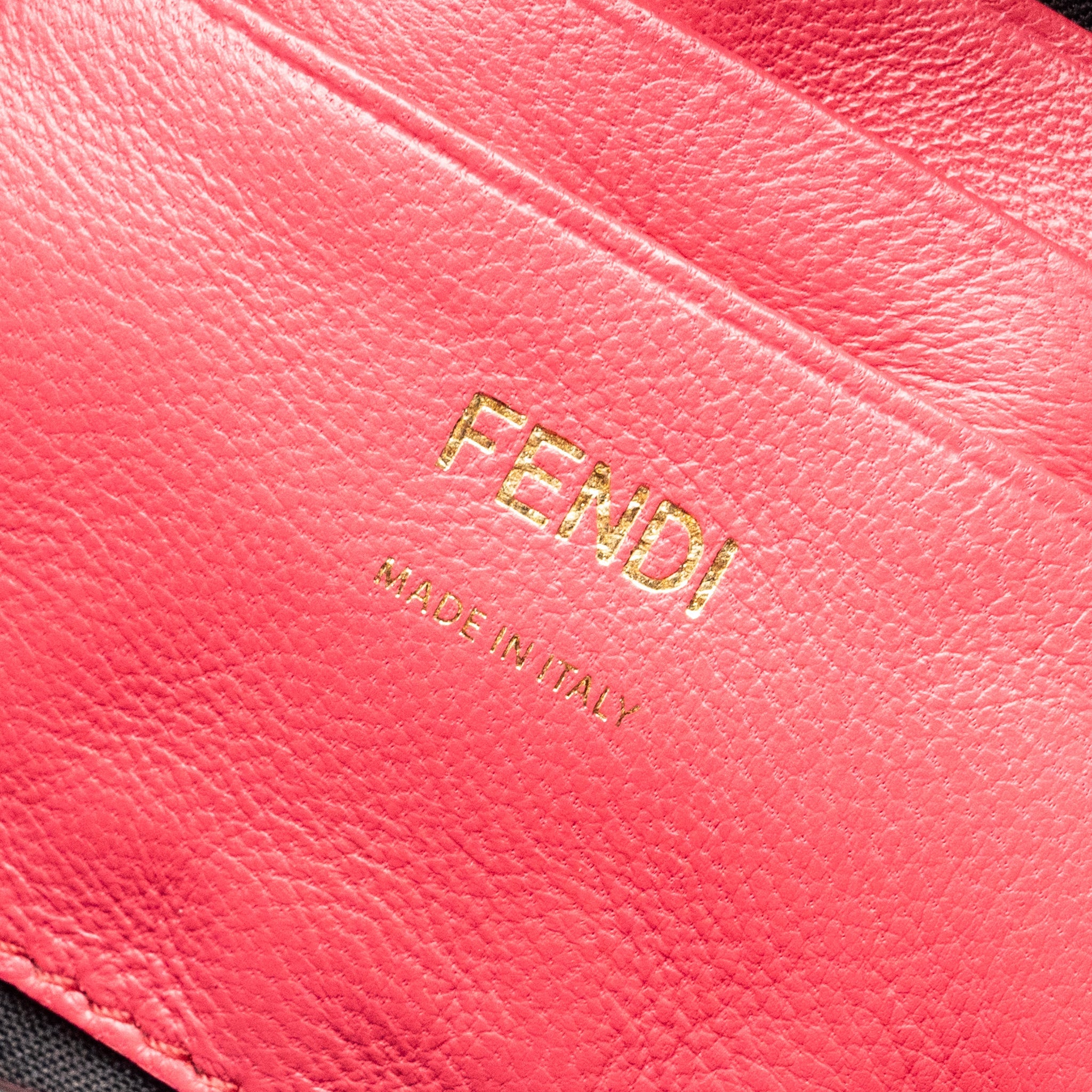 FENDI MINI BAGUETTE BAG NAPPA LAMBSKIN PINK GHW