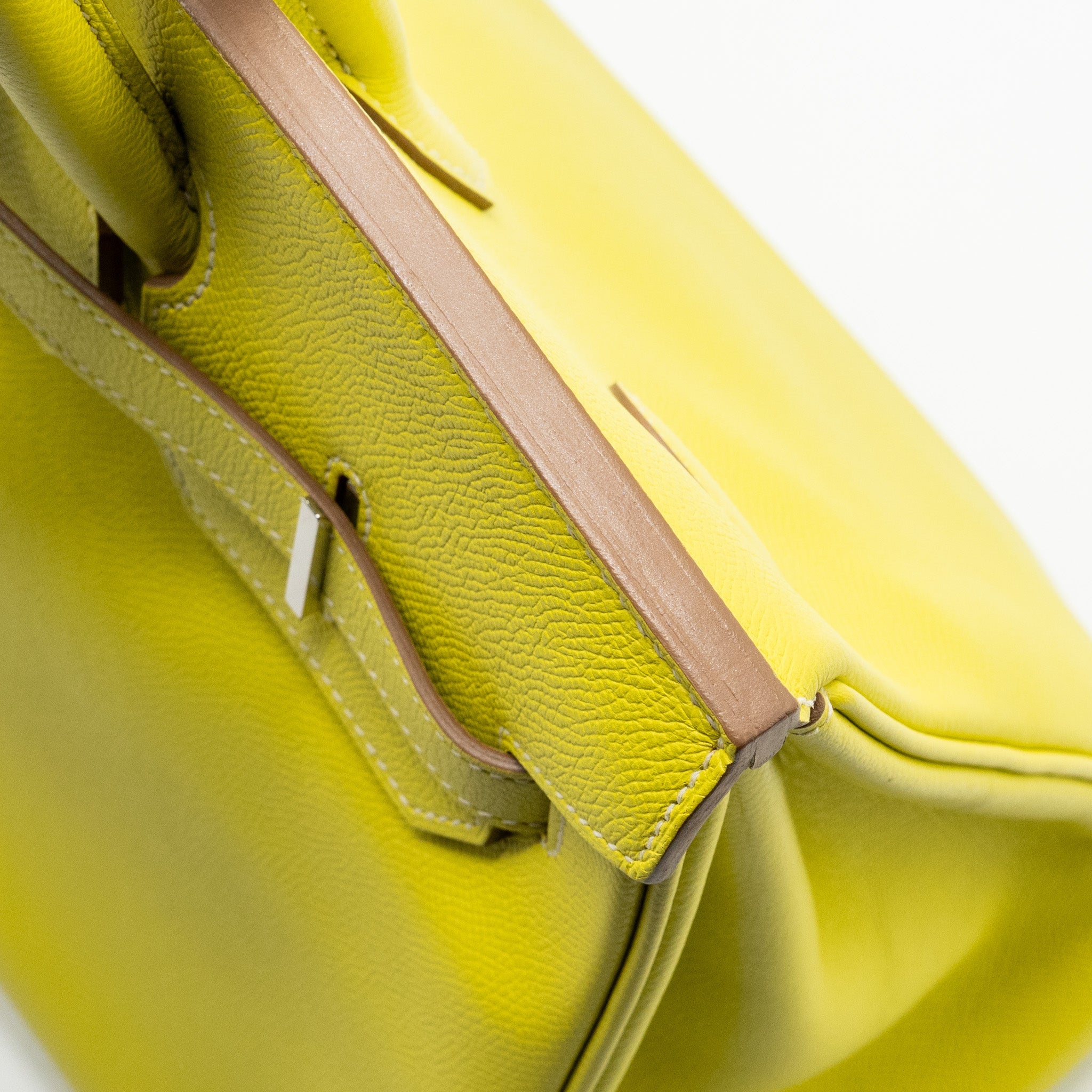 HERMES BIRKIN 35 EPSOM LIME / GRIS PERLE SHW